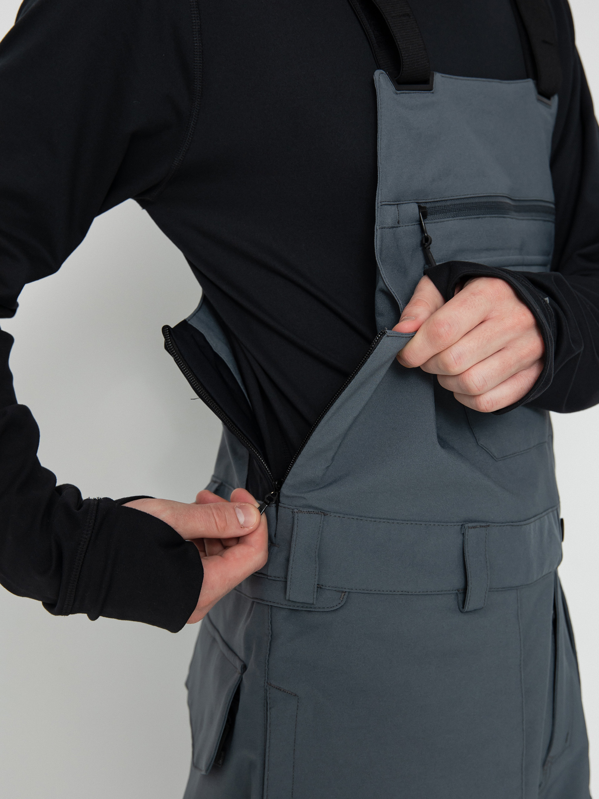 Férfi Volcom Roan Bib Overall Snowboard nadrág (dark grey)