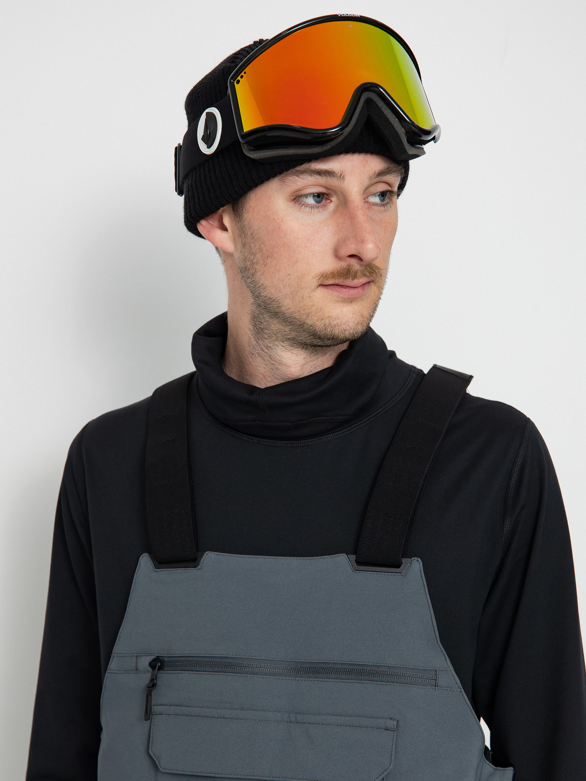 Férfi Volcom Roan Bib Overall Snowboard nadrág (dark grey)