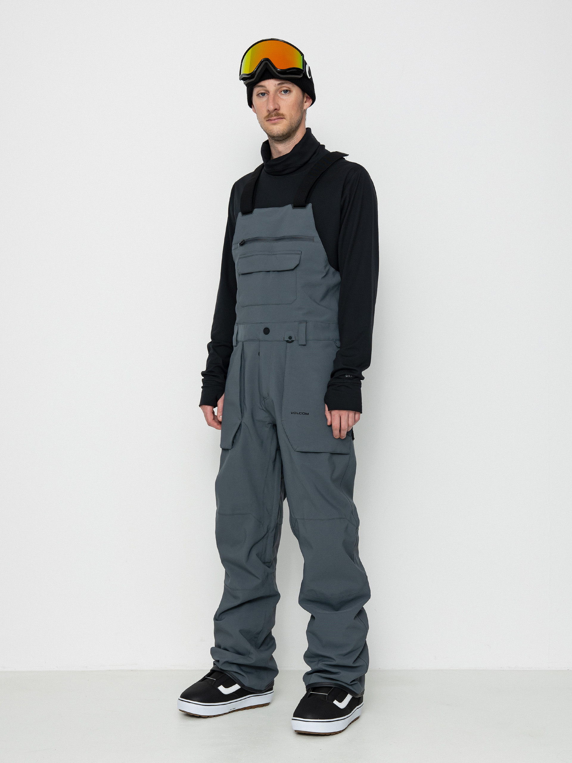 Férfi Volcom Roan Bib Overall Snowboard nadrág (dark grey)