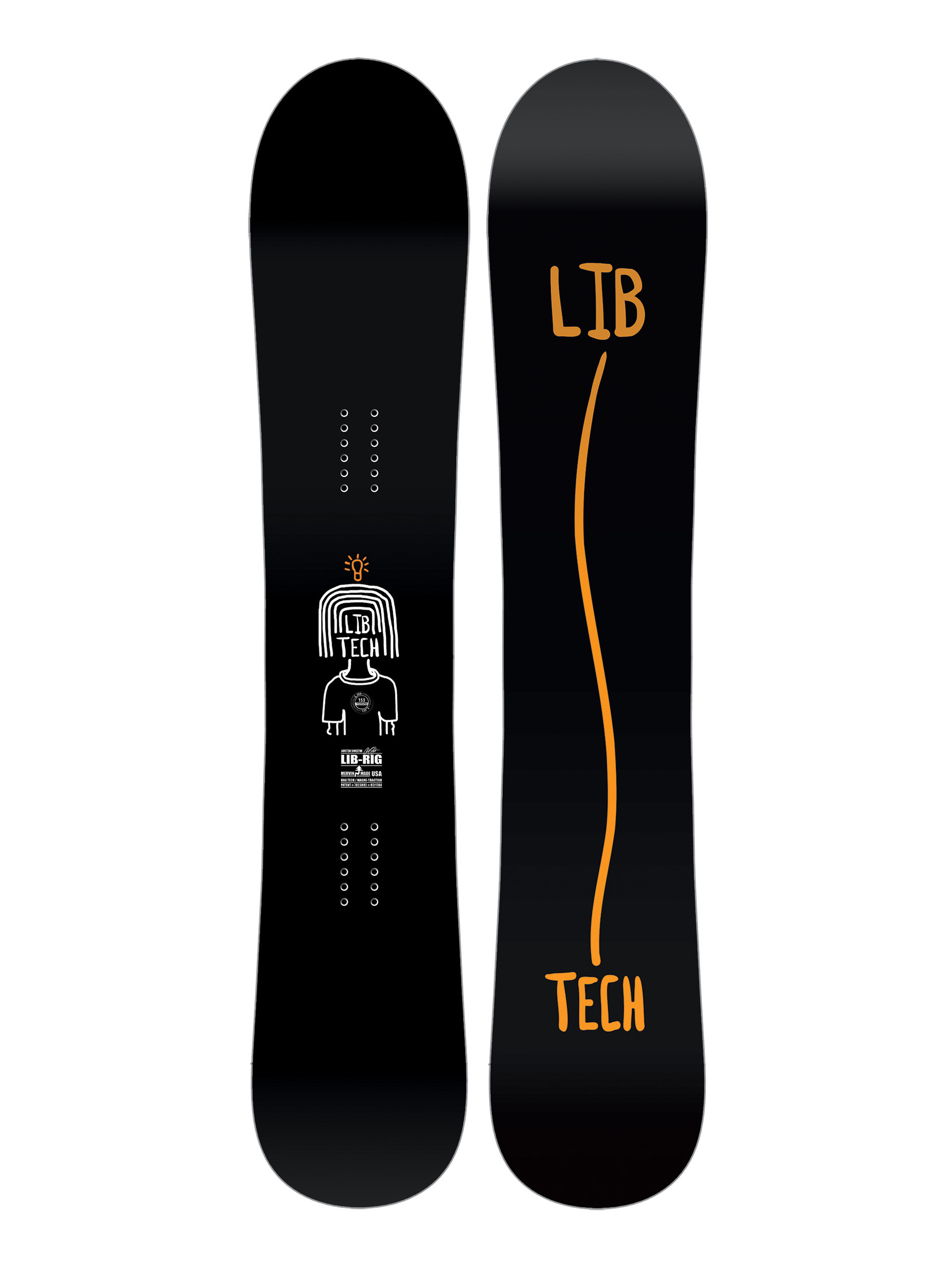 Férfi Lib Tech Lib Rig Snowboard (black/orange)