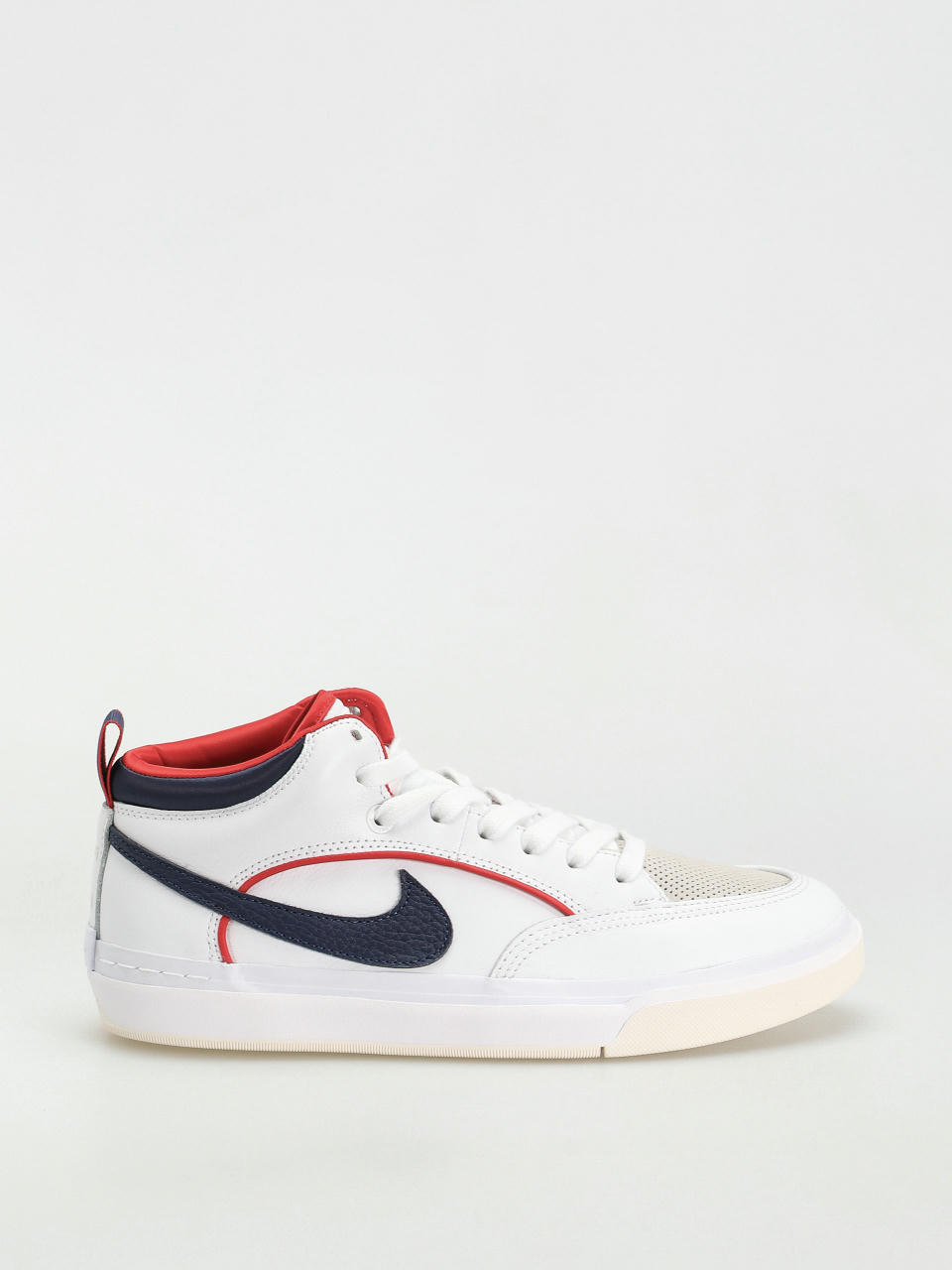 Nike SB React Leo Premium Cipők (white/midnight navy university red white)