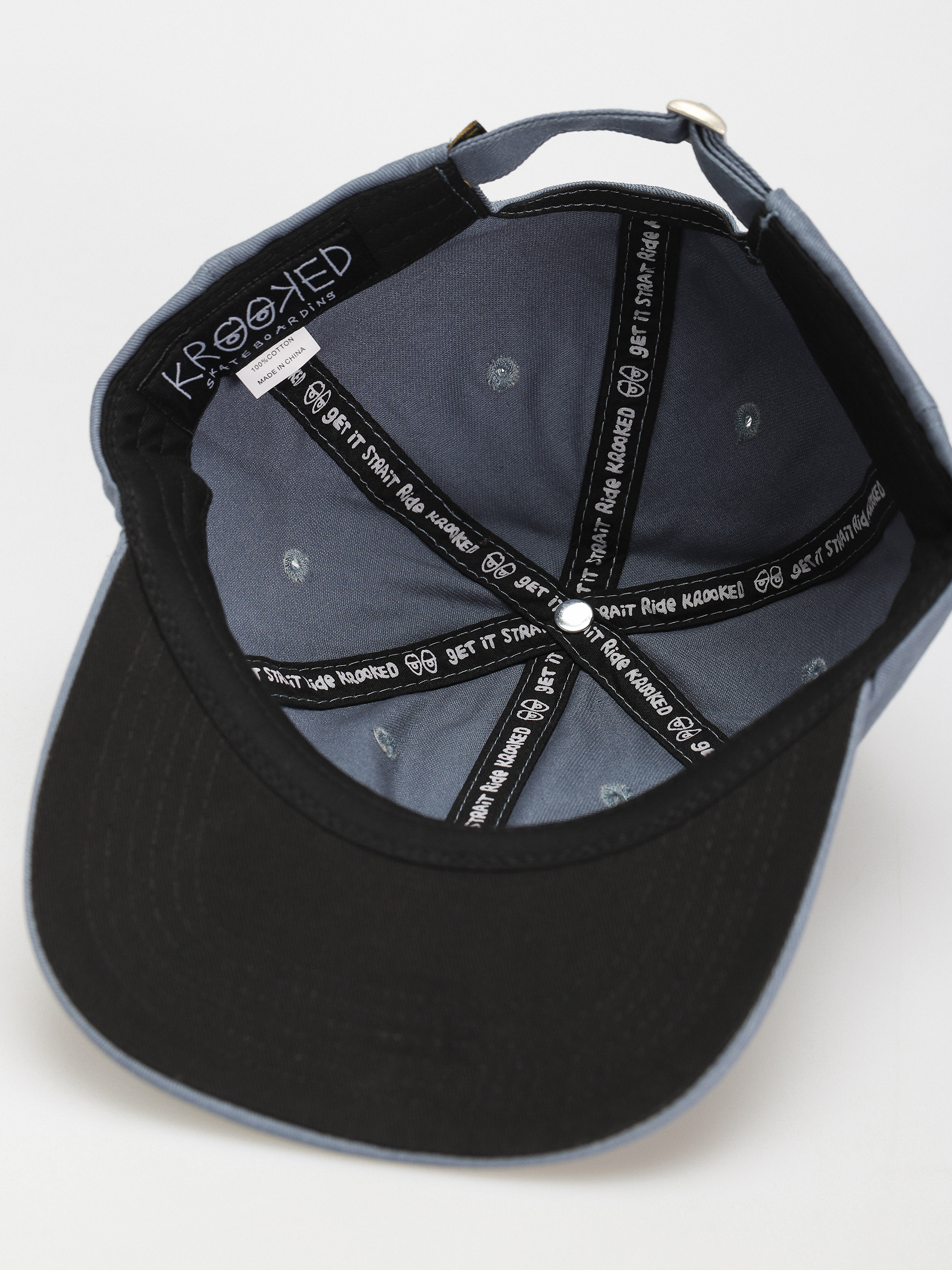 Krooked Adj Moonsmile Scrpt Strapback Baseball sapka (blue)