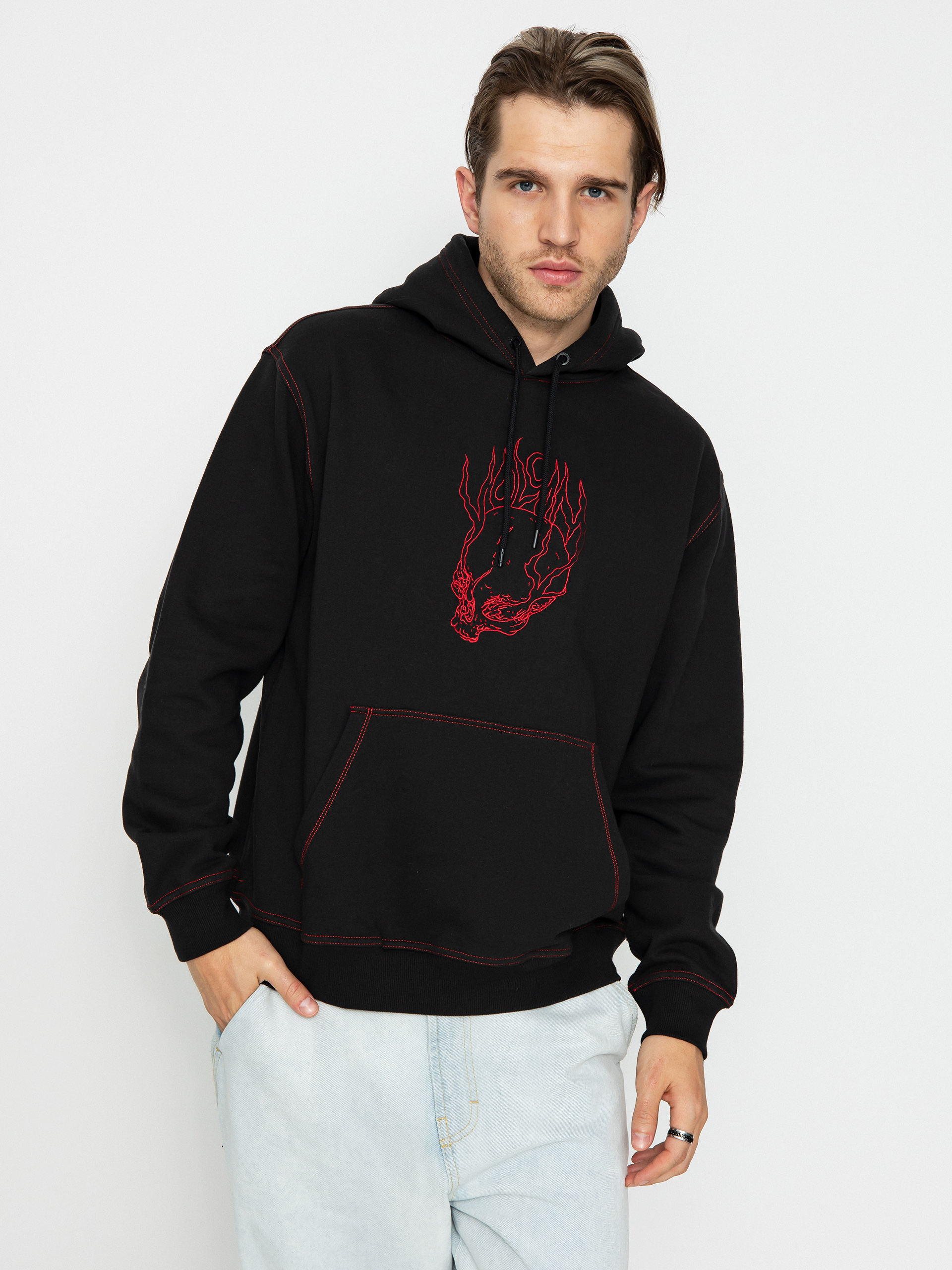 Volcom Burnher HD Kapucnis pulóver (black)