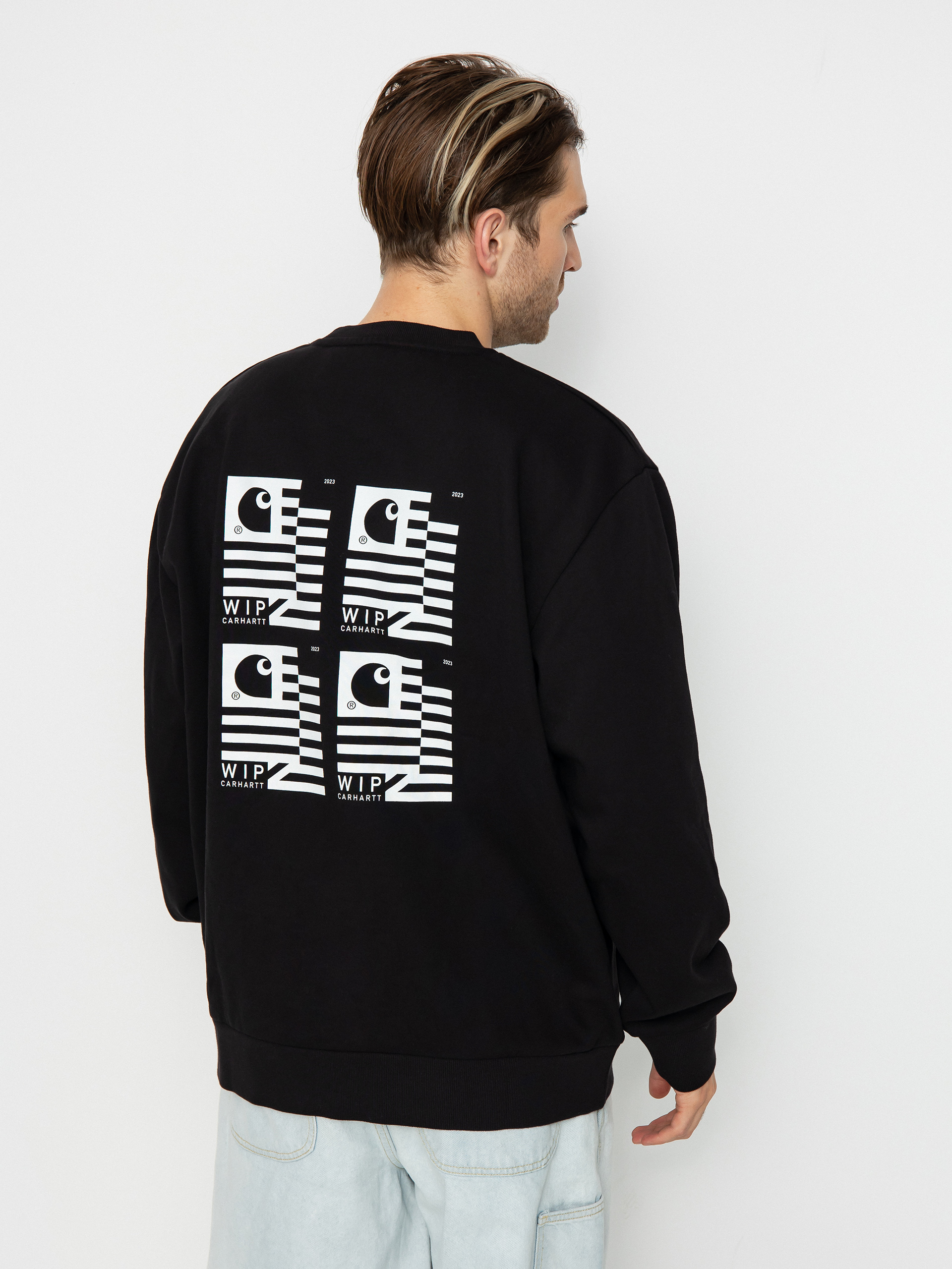 Carhartt WIP Stamp State Pulóver (black/white)