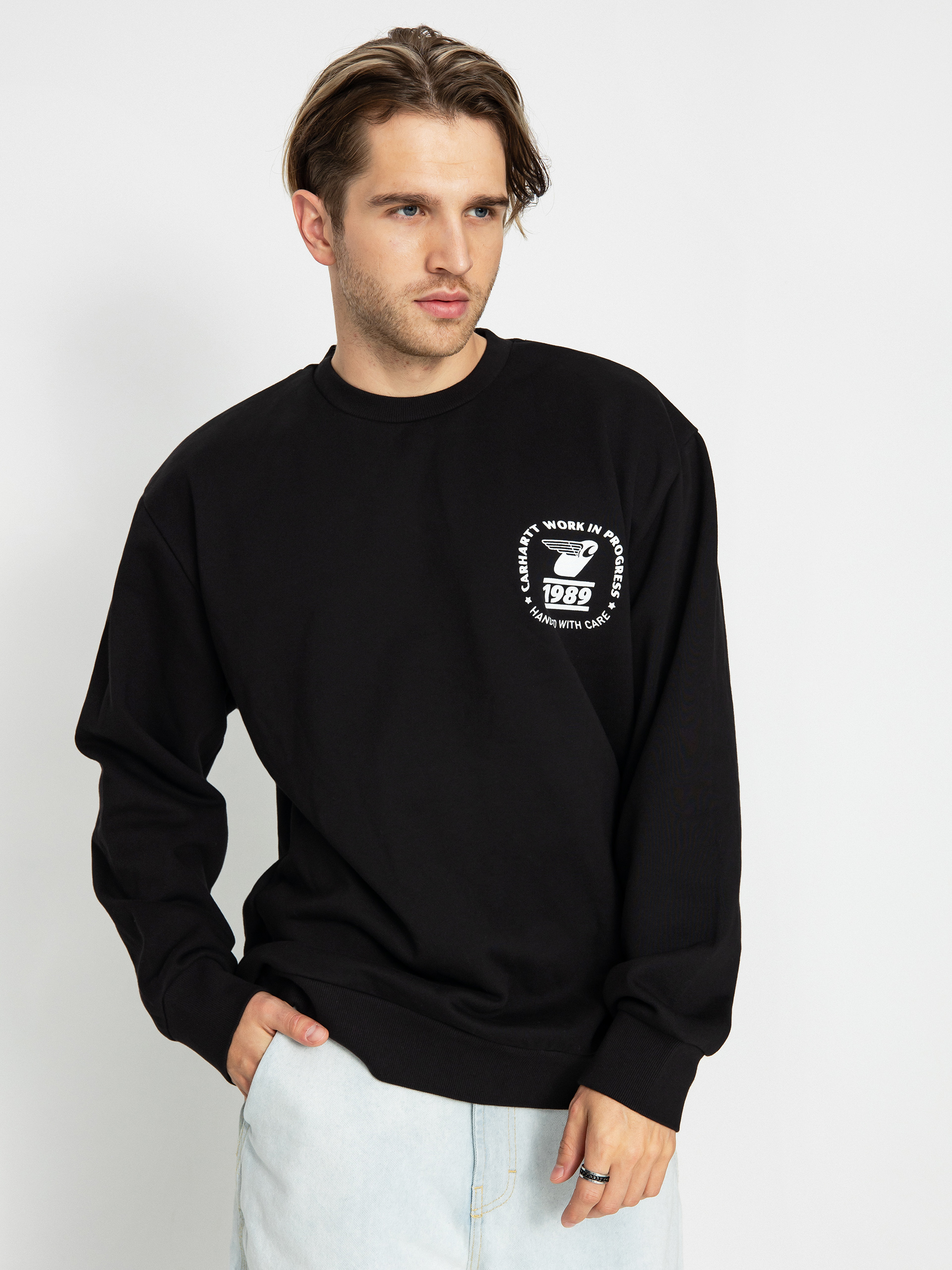 Carhartt WIP Stamp State Pulóver (black/white)