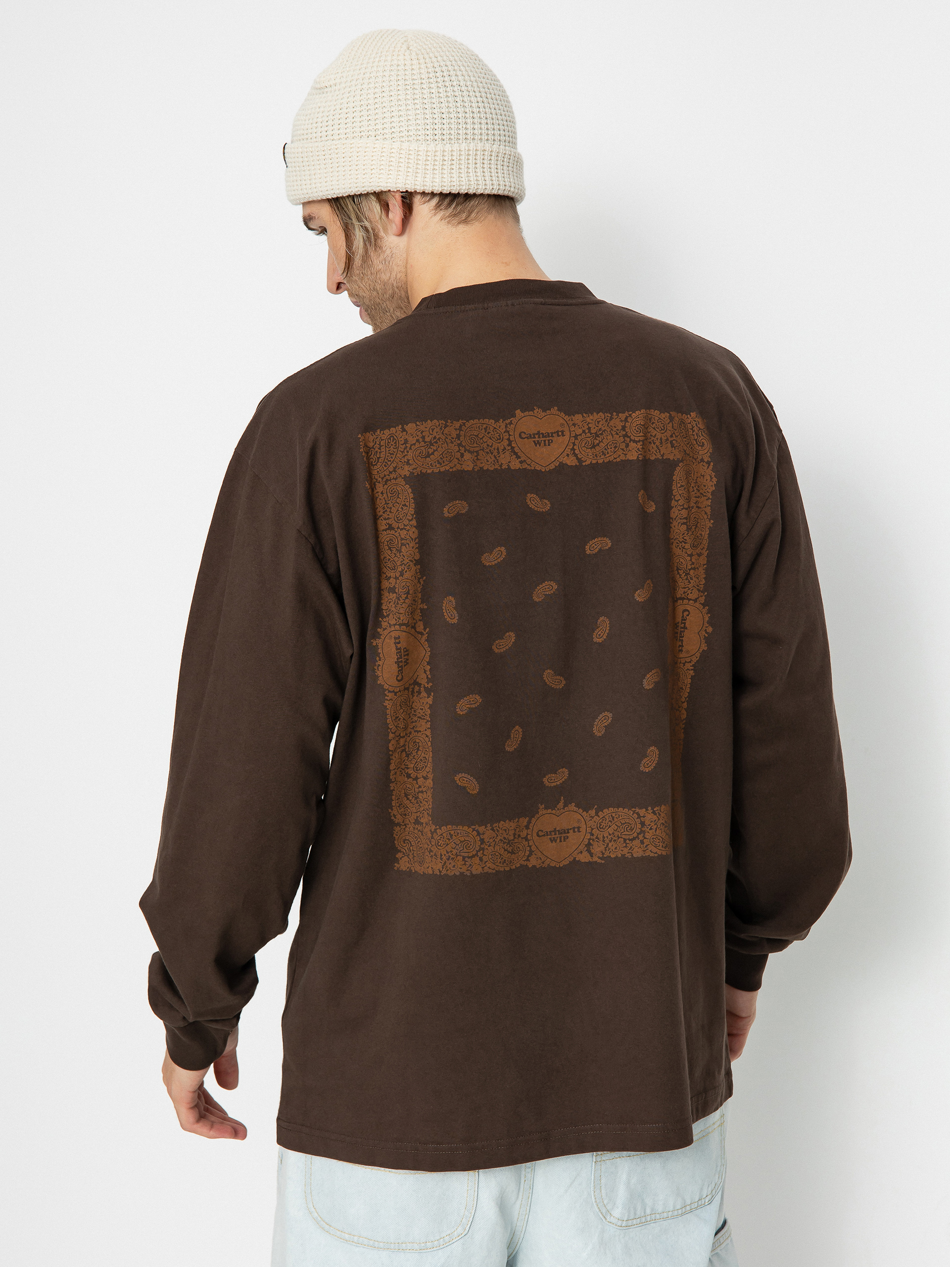 Carhartt WIP Paisley Hosszú ujjú felső (buckeye/deep h brown)