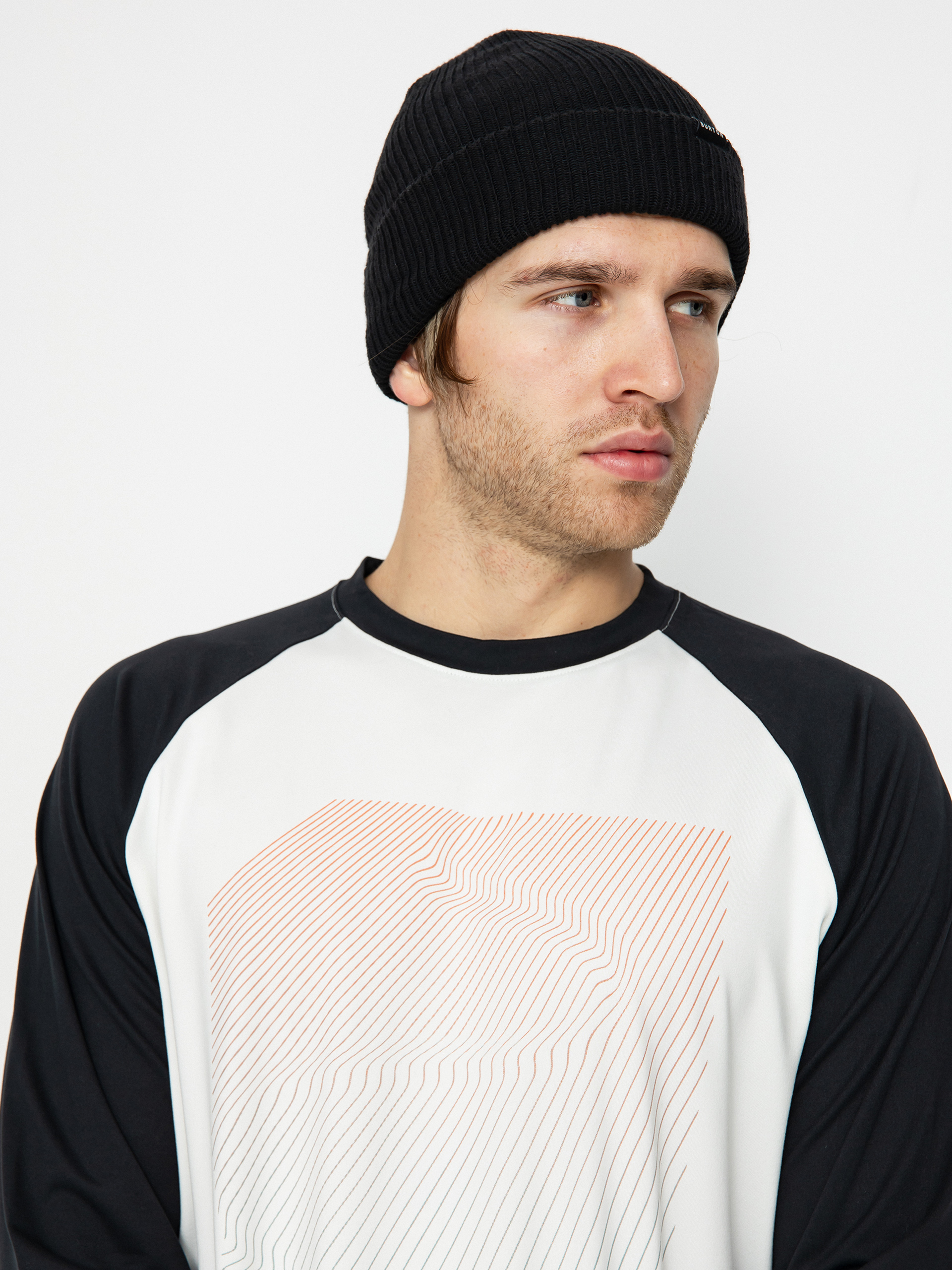 Férfi Burton Roadie Base Layer Tech Hosszú ujjú felső (true black/stout white)