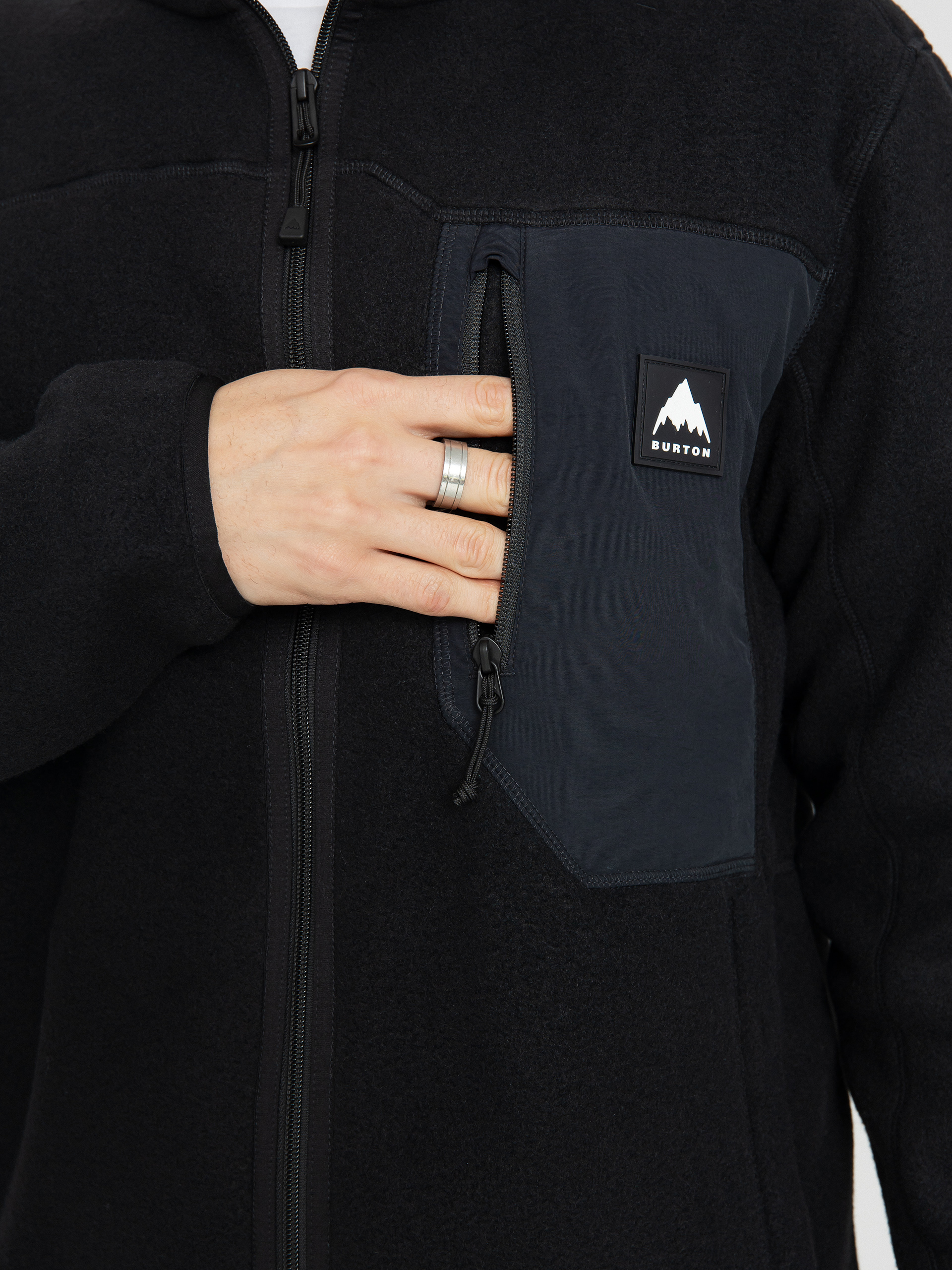 Burton Cinder ZHD Kapucnis pulóver (true black)