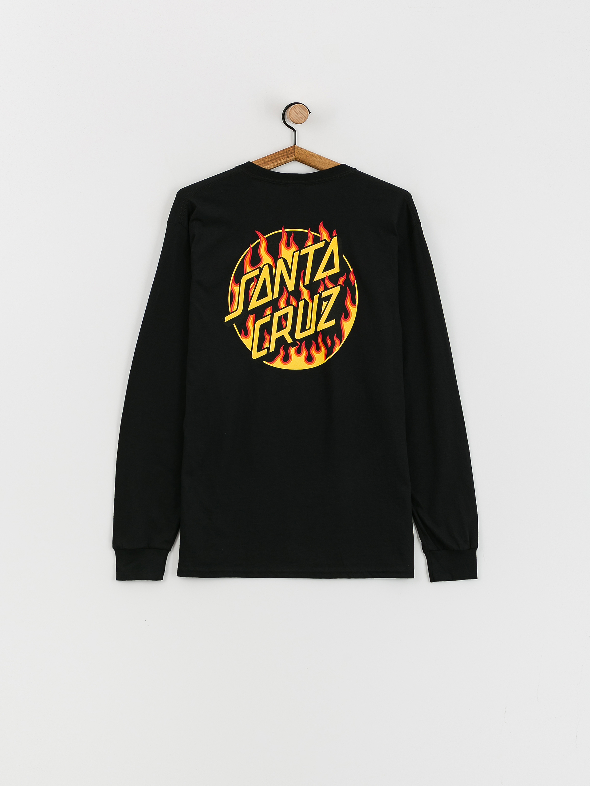 Santa Cruz X Thrasher Flame Dot Hosszú ujjú felső (black)