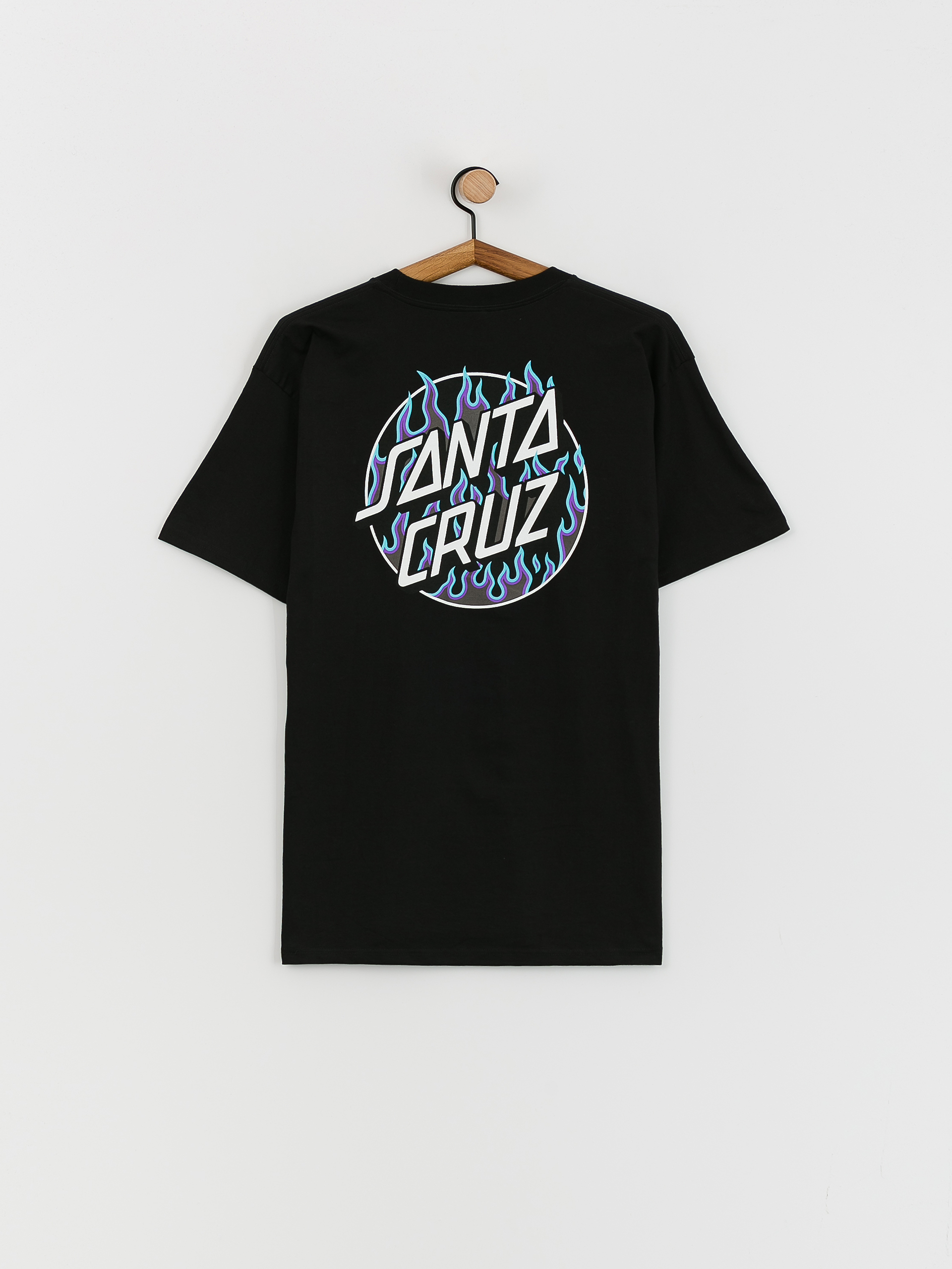 Santa Cruz X Thrasher Flame Dot Póló(black)