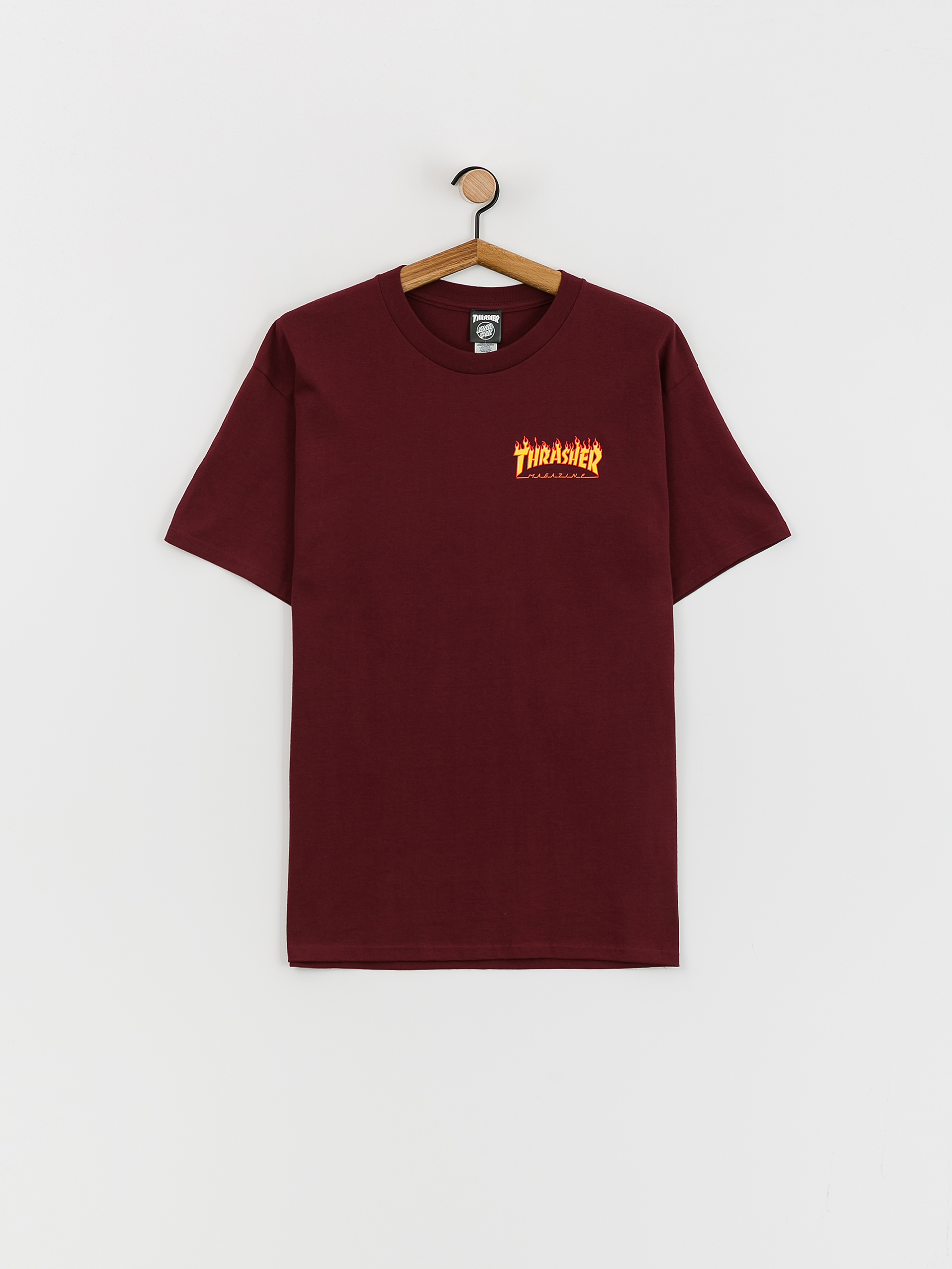 Santa Cruz X Thrasher Flame Dot Póló(burgundy)