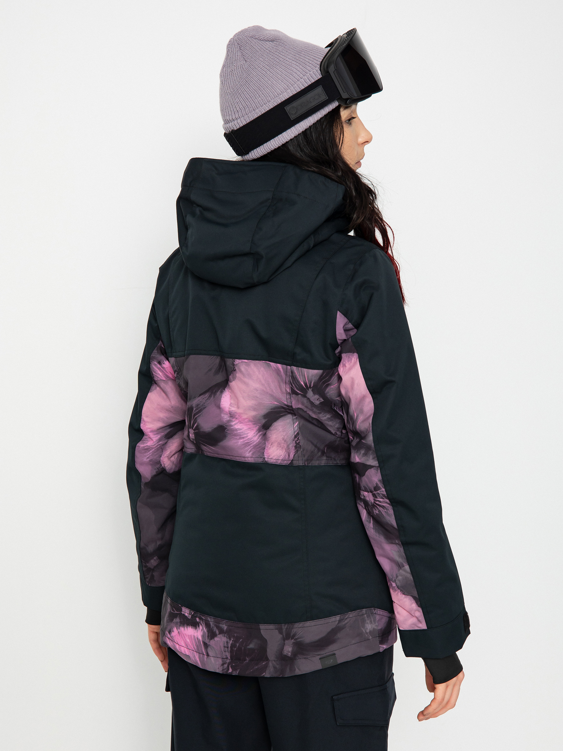 Női Roxy Presence Parka Snowboard dzseki (true black pansy pansy)