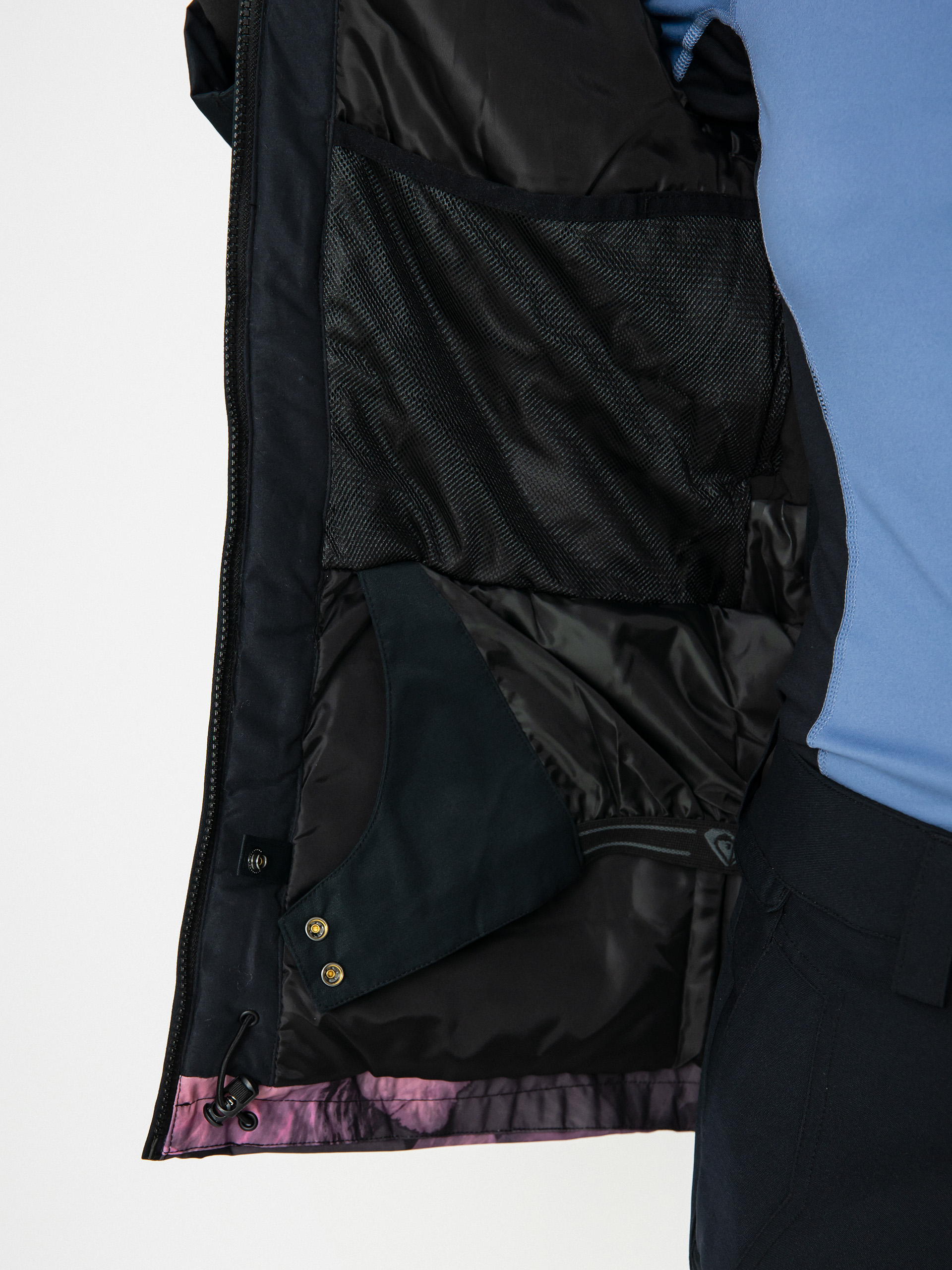 Női Roxy Presence Parka Snowboard dzseki (true black pansy pansy)