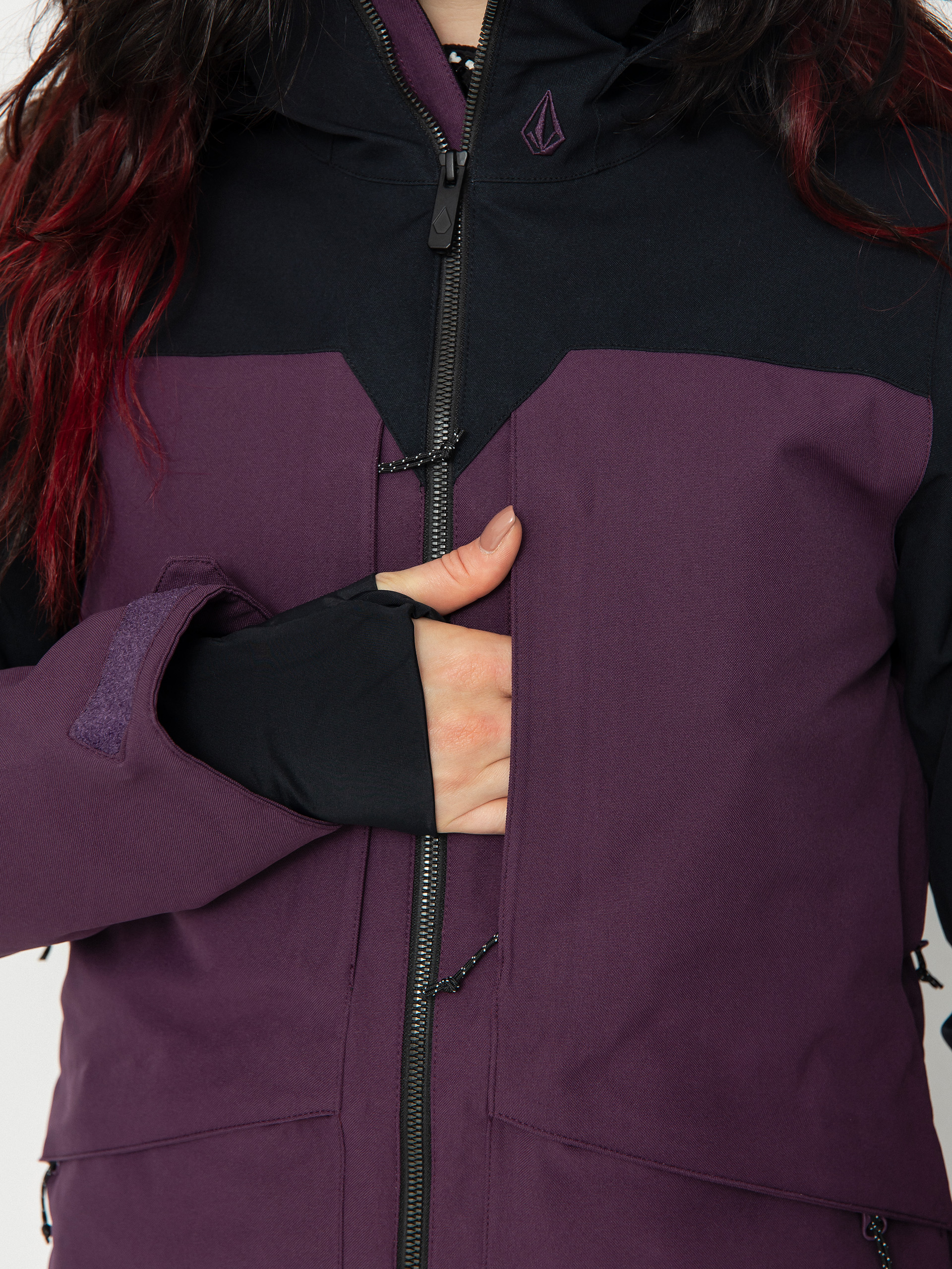 Női Volcom Shelter 3D Stretch Snowboard dzseki (blackberry)