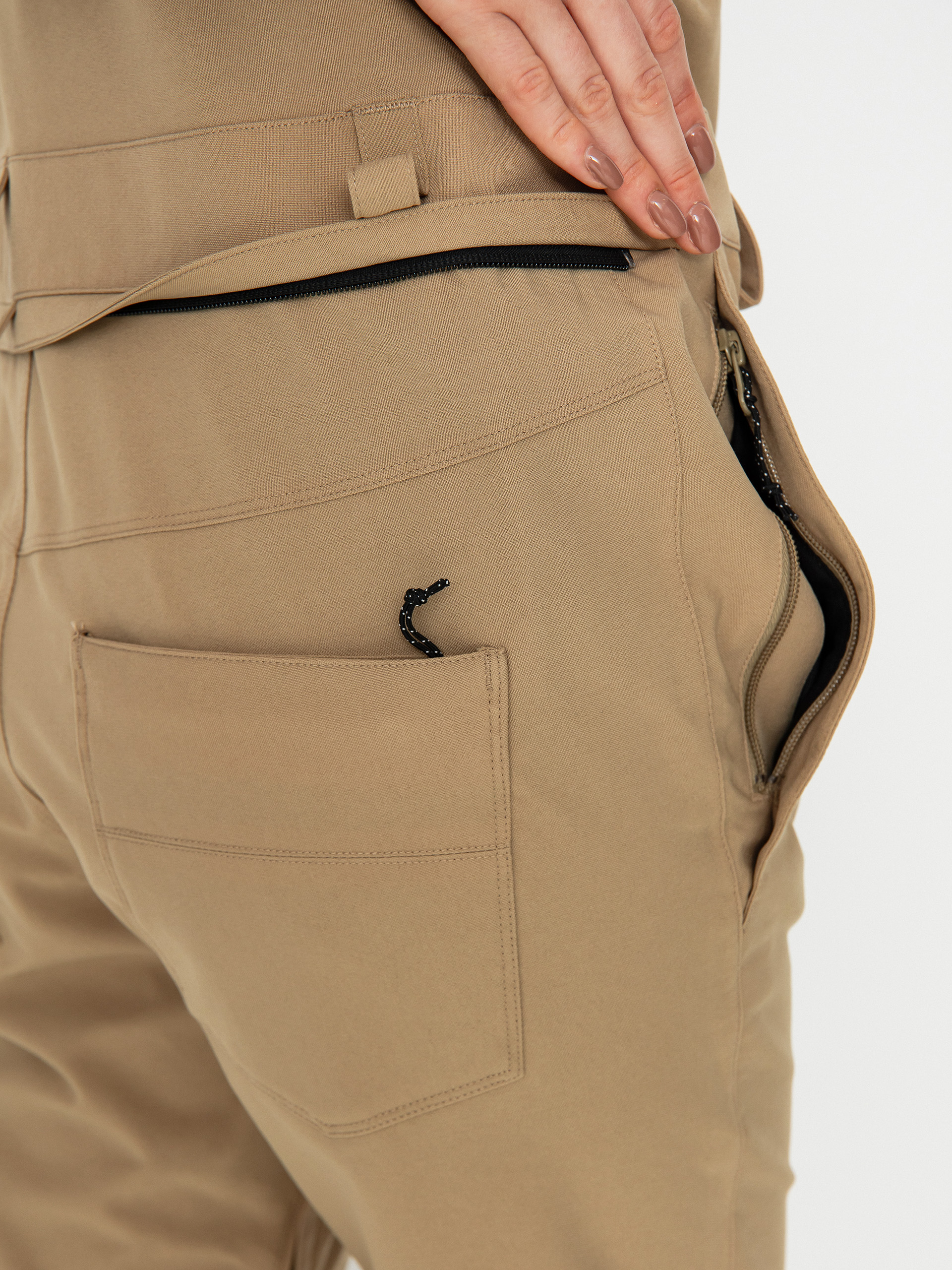 Női Volcom Swift Bib Overall Snowboard nadrág (dark khaki)