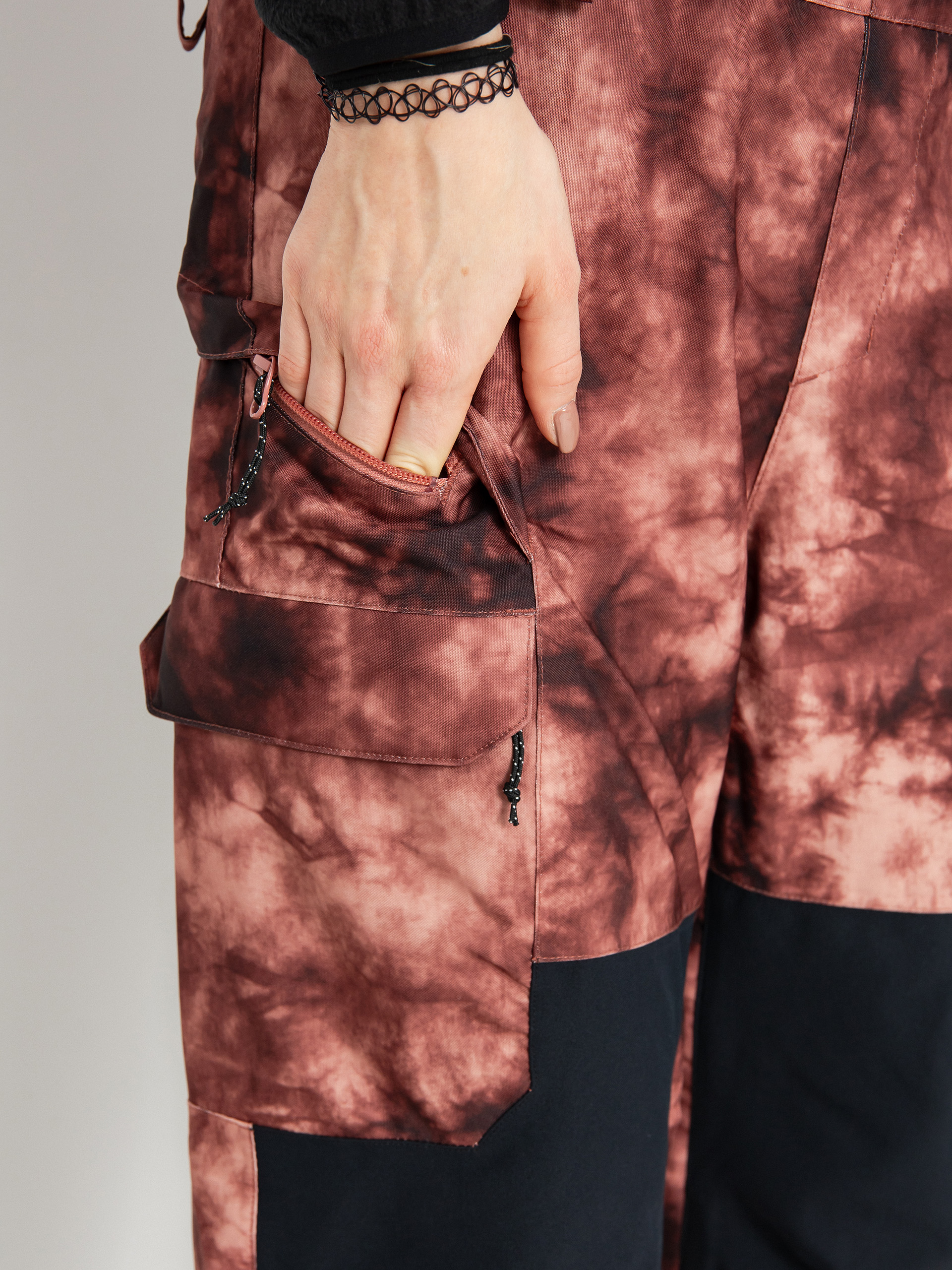 Női Volcom Creston 3Dstretch Bib Overall Snowboard nadrág (pink salt wash)