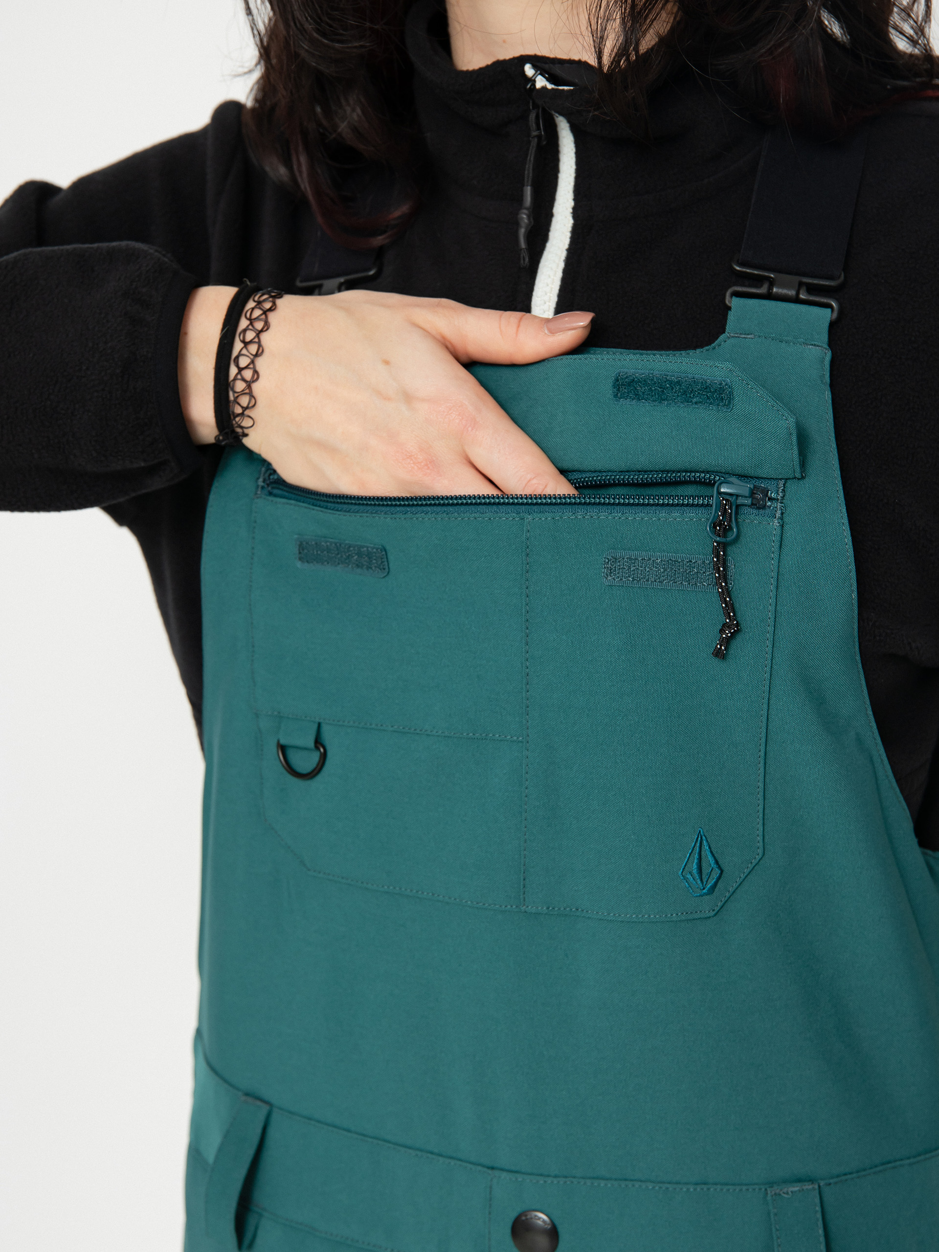 Női Volcom Creston 3Dstretch Bib Overall Snowboard nadrág (balsam)