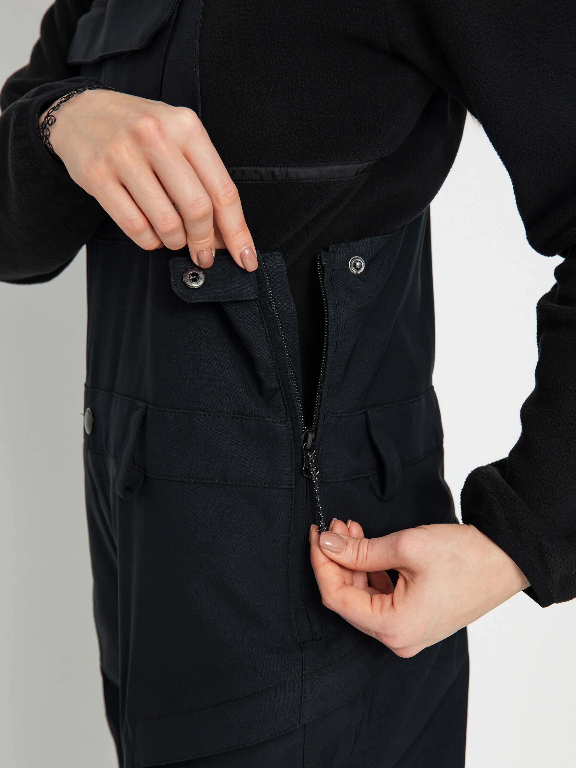 Női Volcom Creston 3Dstretch Bib Overall Snowboard nadrág (black)