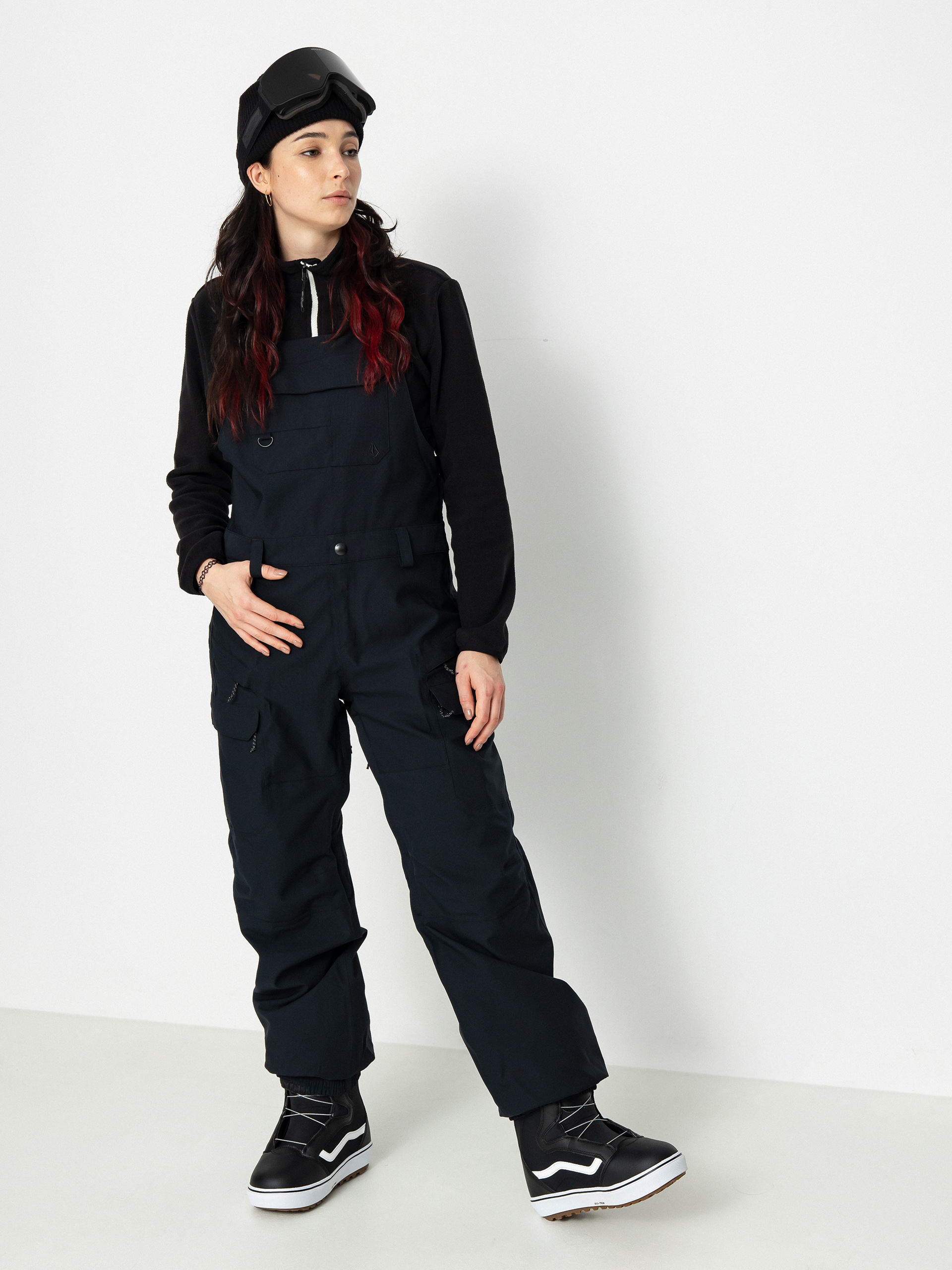 Női Volcom Creston 3Dstretch Bib Overall Snowboard nadrág (black)