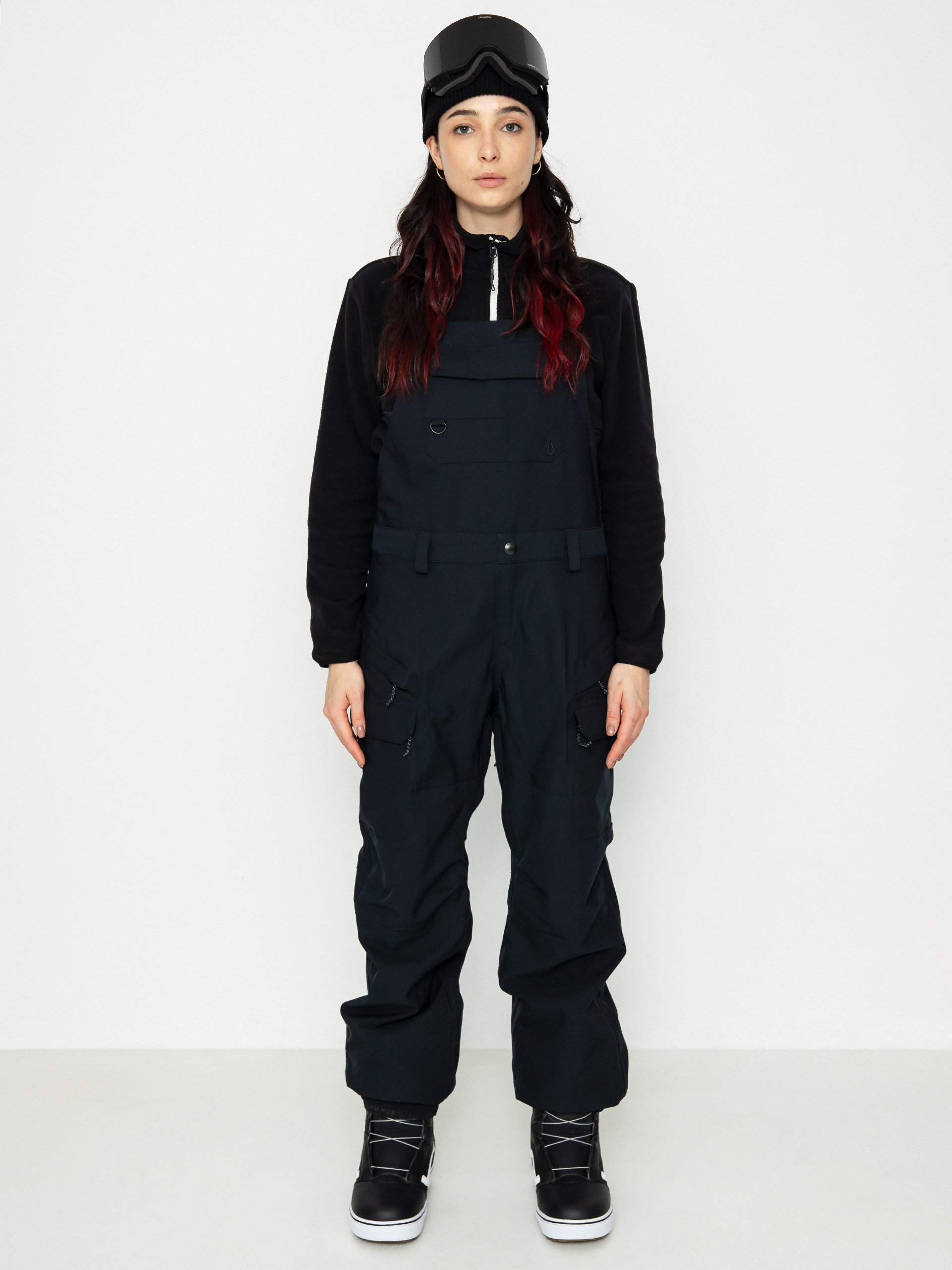 Női Volcom Creston 3Dstretch Bib Overall Snowboard nadrág (black)