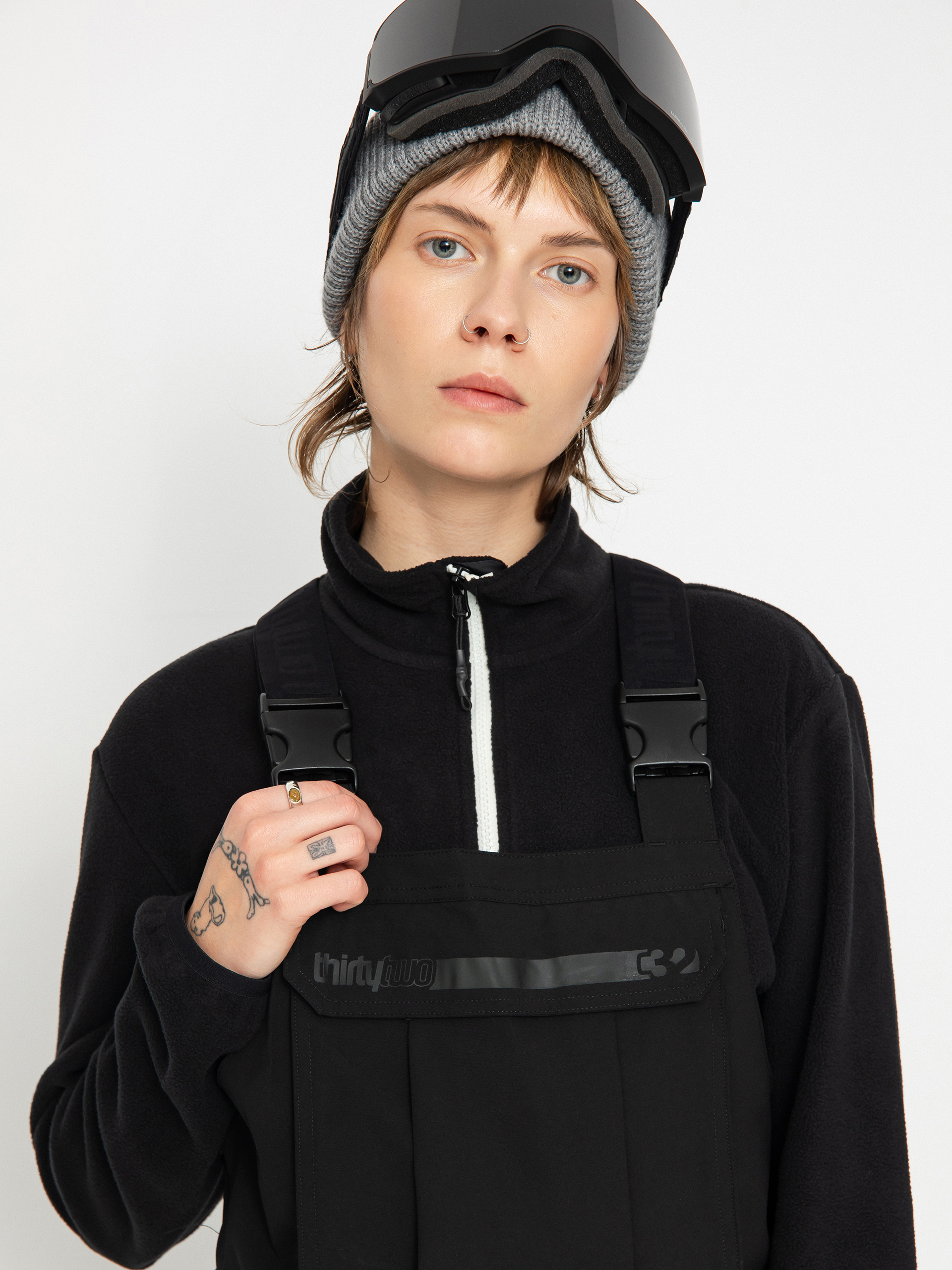 Női ThirtyTwo Basement Bib Snowboard nadrág (black)