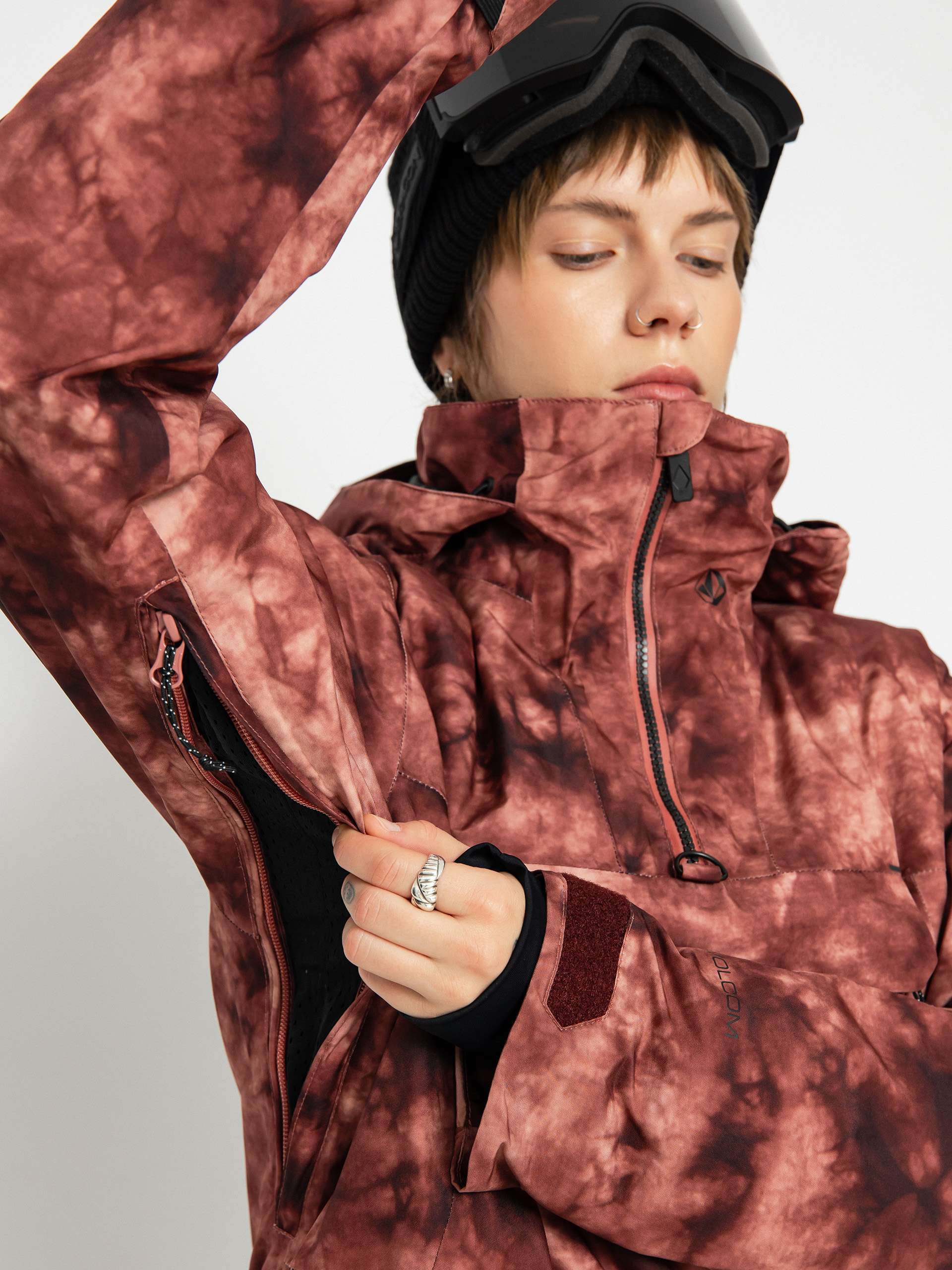 Női Volcom Fern Ins Gore Pullover Snowboard dzseki (pink salt wash)