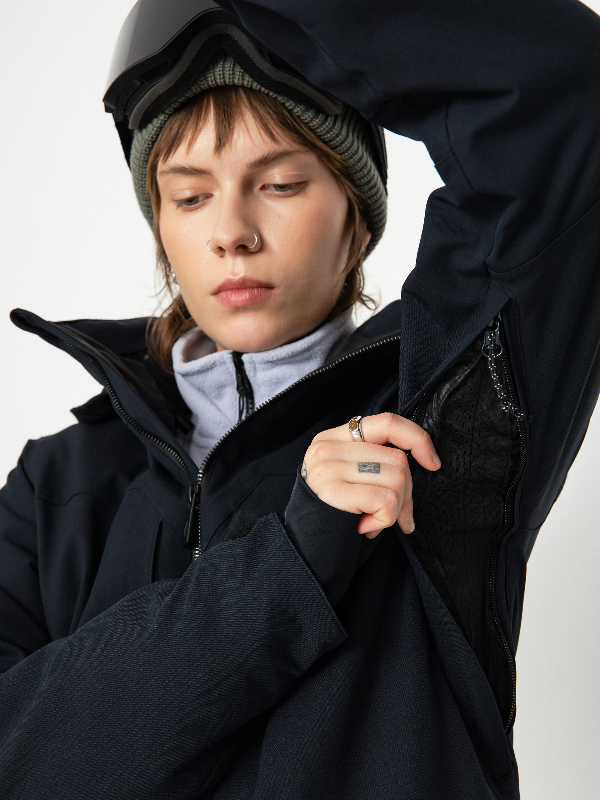 Női Volcom Shelter 3D Stretch Snowboard dzseki (black)