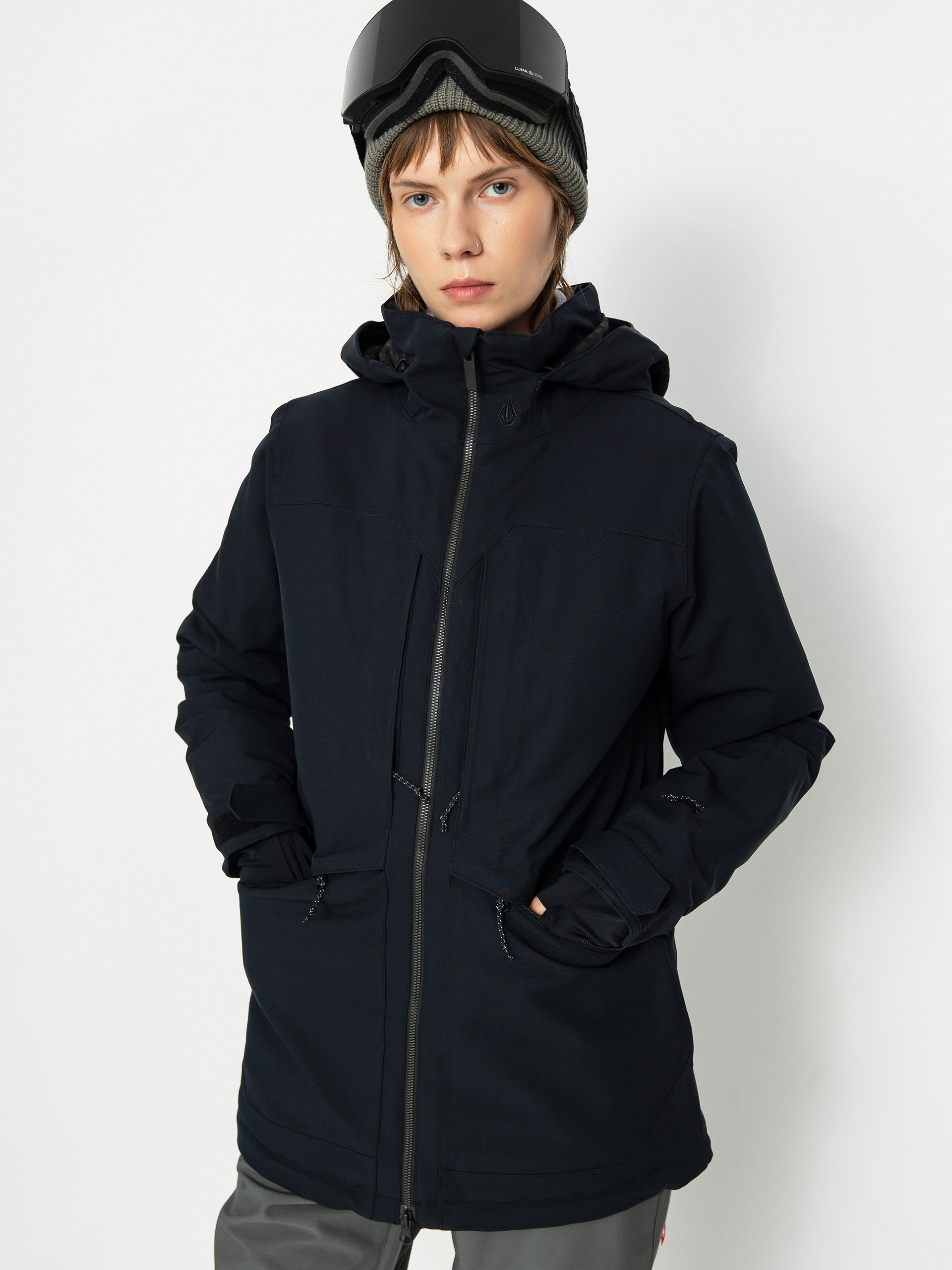 Női Volcom Shelter 3D Stretch Snowboard dzseki (black)