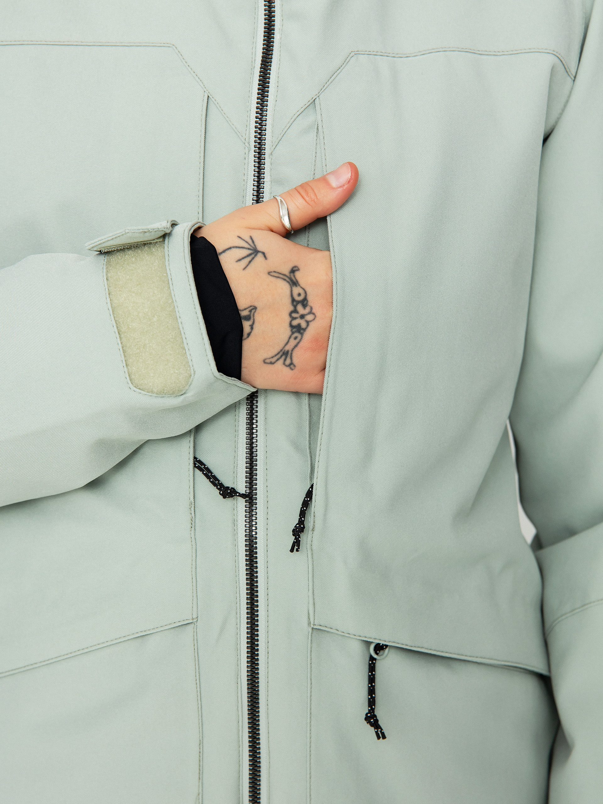 Női Volcom Shelter 3D Stretch Snowboard dzseki (sage frost)