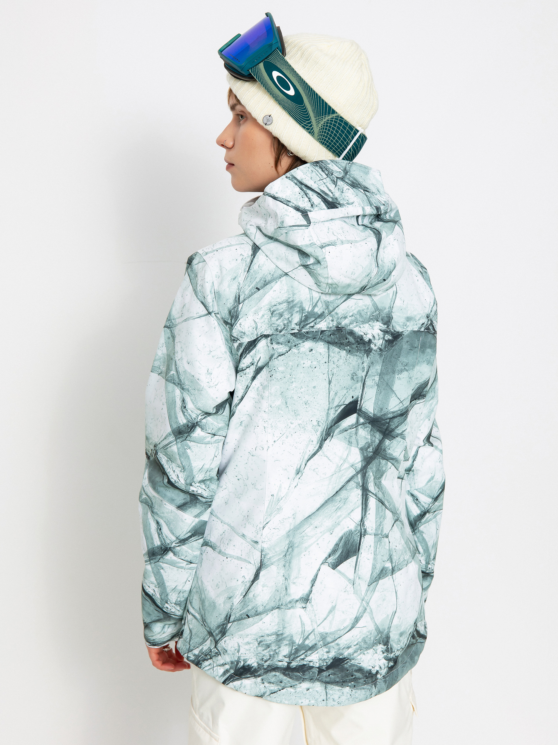 Női Volcom Bolt Ins Snowboard dzseki (white ice)