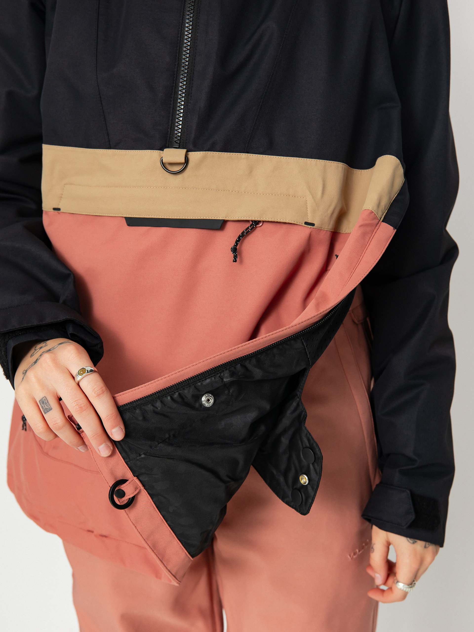 Női Volcom Ashfield Pullover Snowboard dzseki (earth pink)