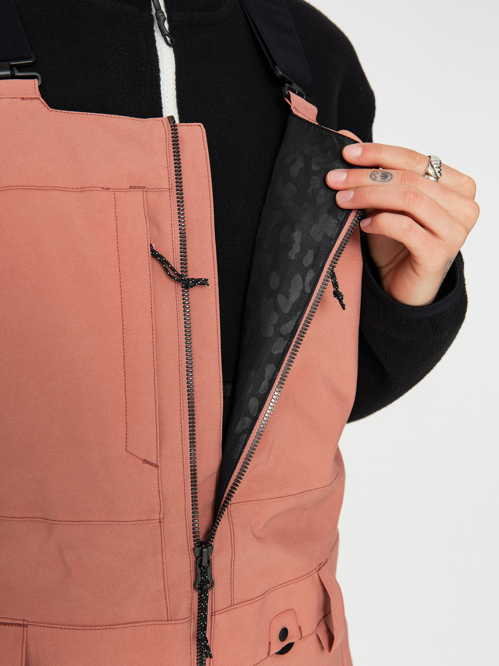 Női Volcom Swift Bib Overall Snowboard nadrág (earth pink)