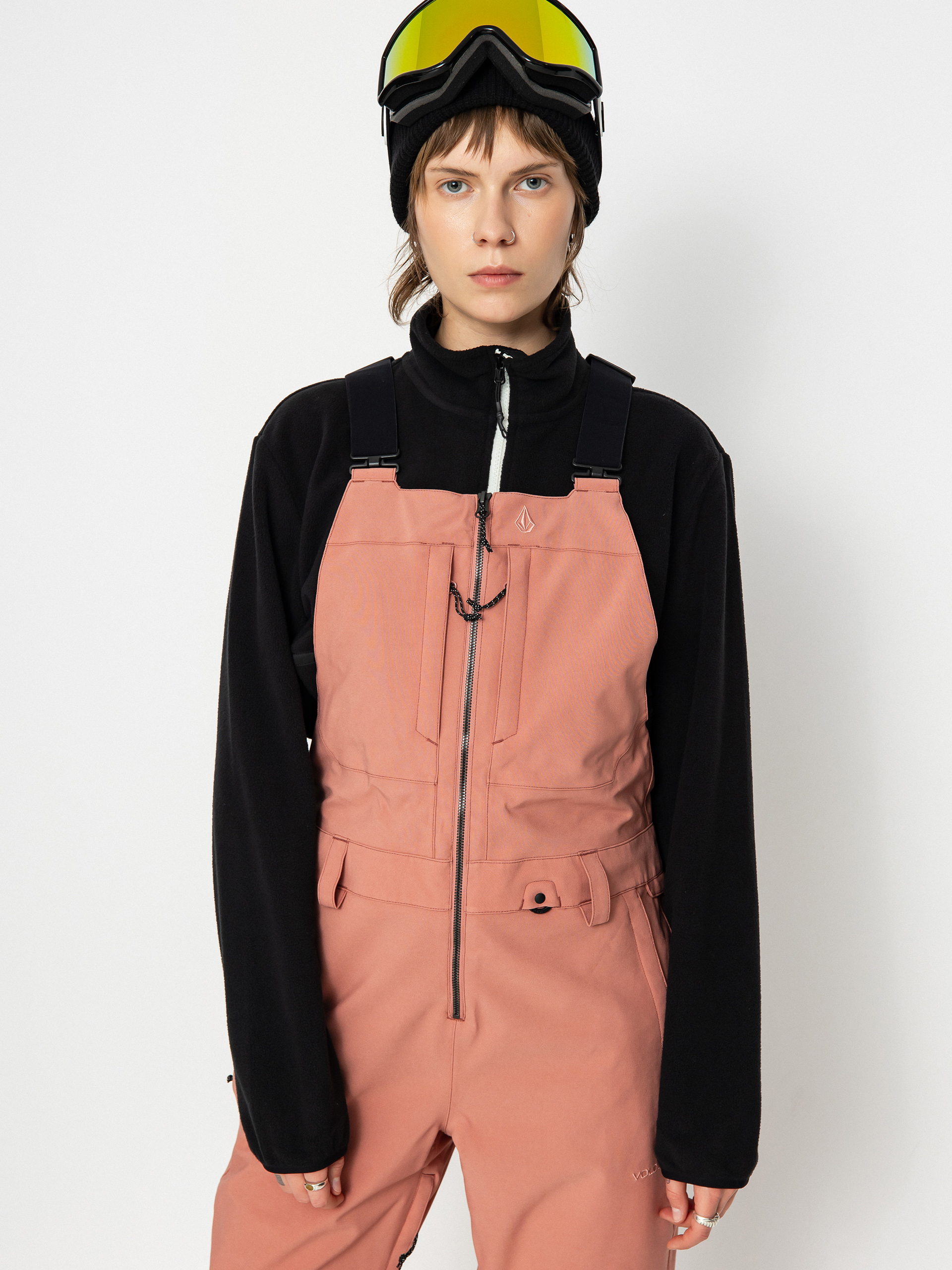 Női Volcom Swift Bib Overall Snowboard nadrág (earth pink)
