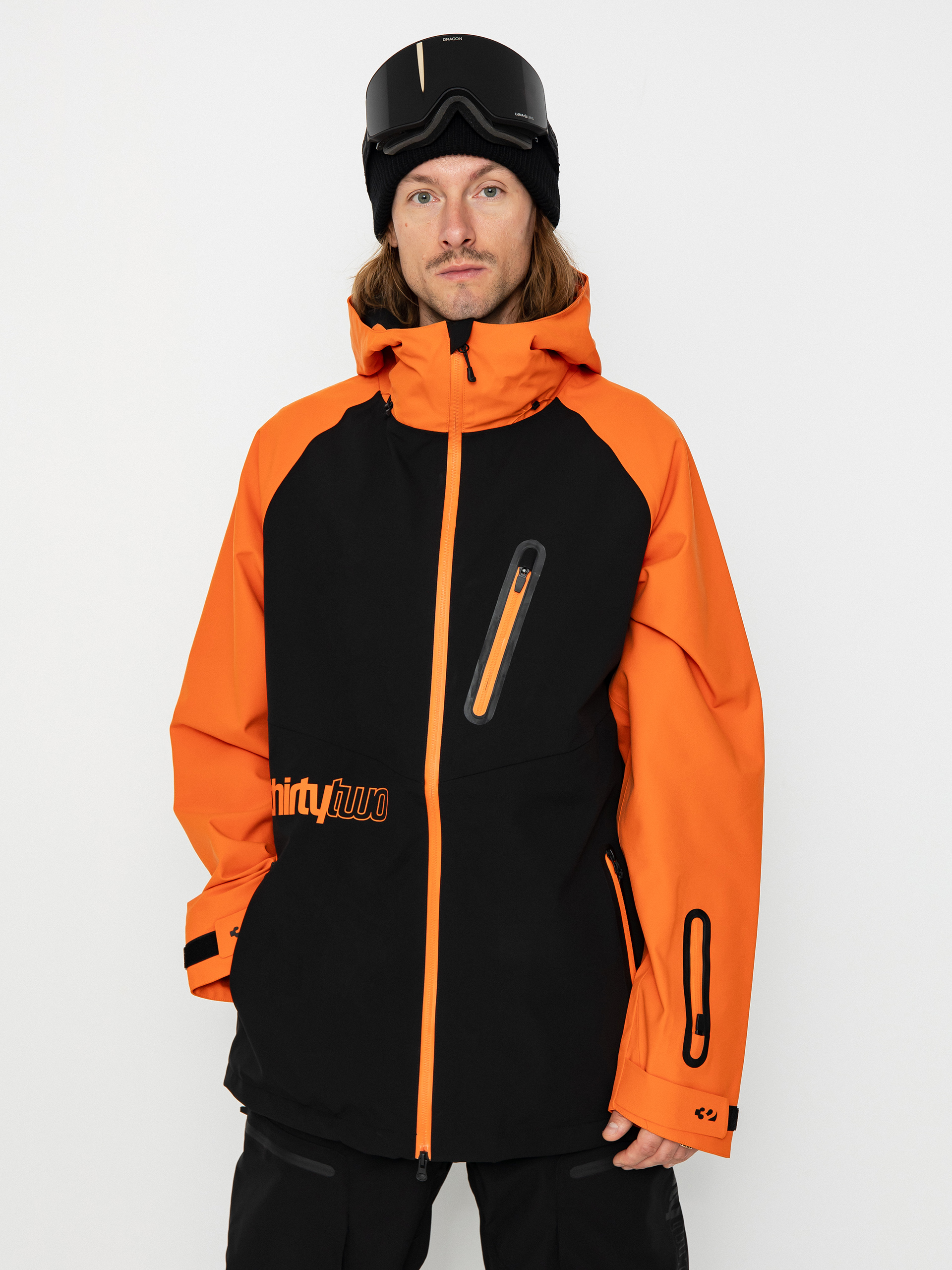Férfi ThirtyTwo Grasser Snowboard dzseki (black/orange)