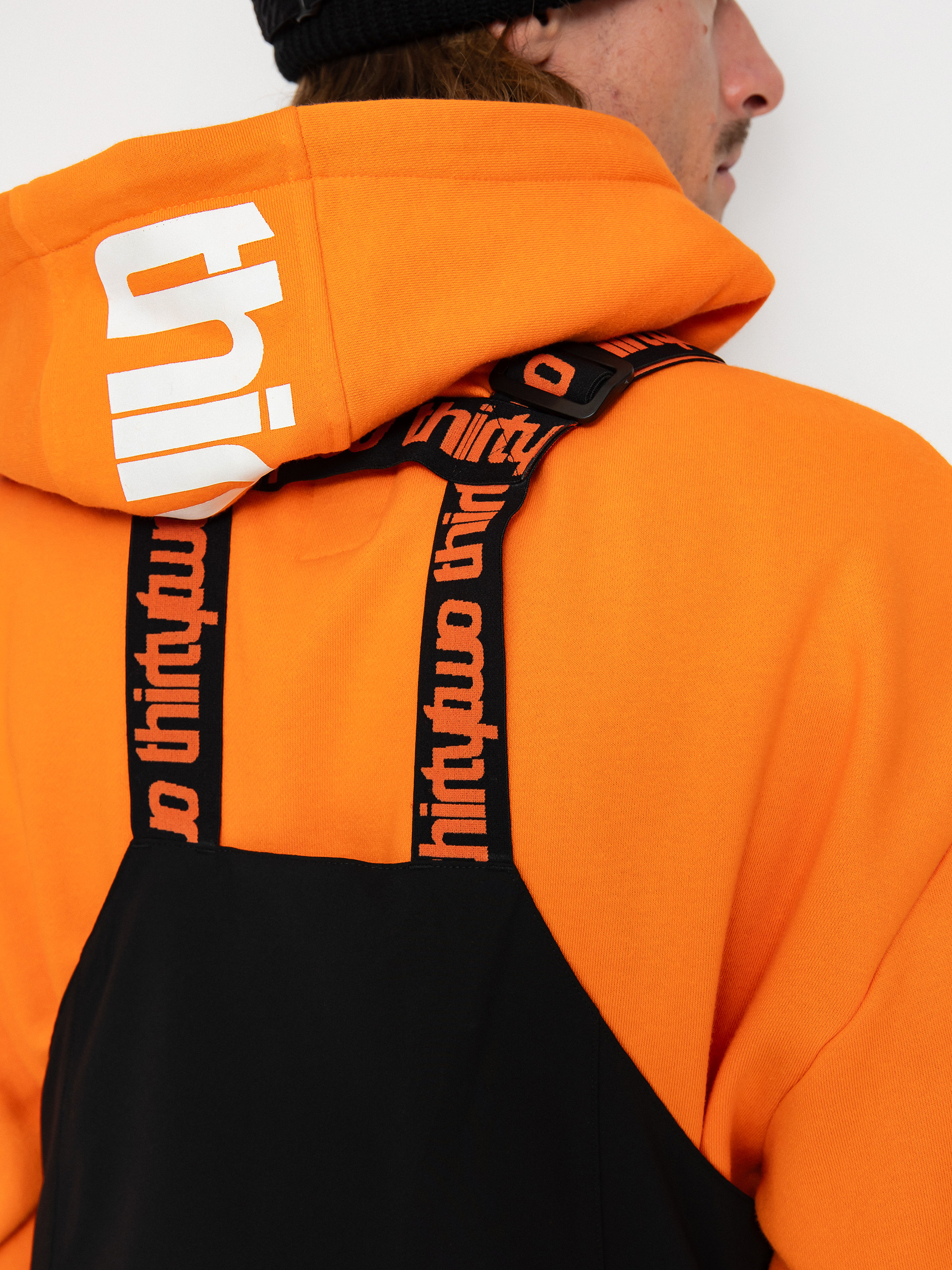 Férfi ThirtyTwo Basement Bib Snowboard nadrág (black/orange)