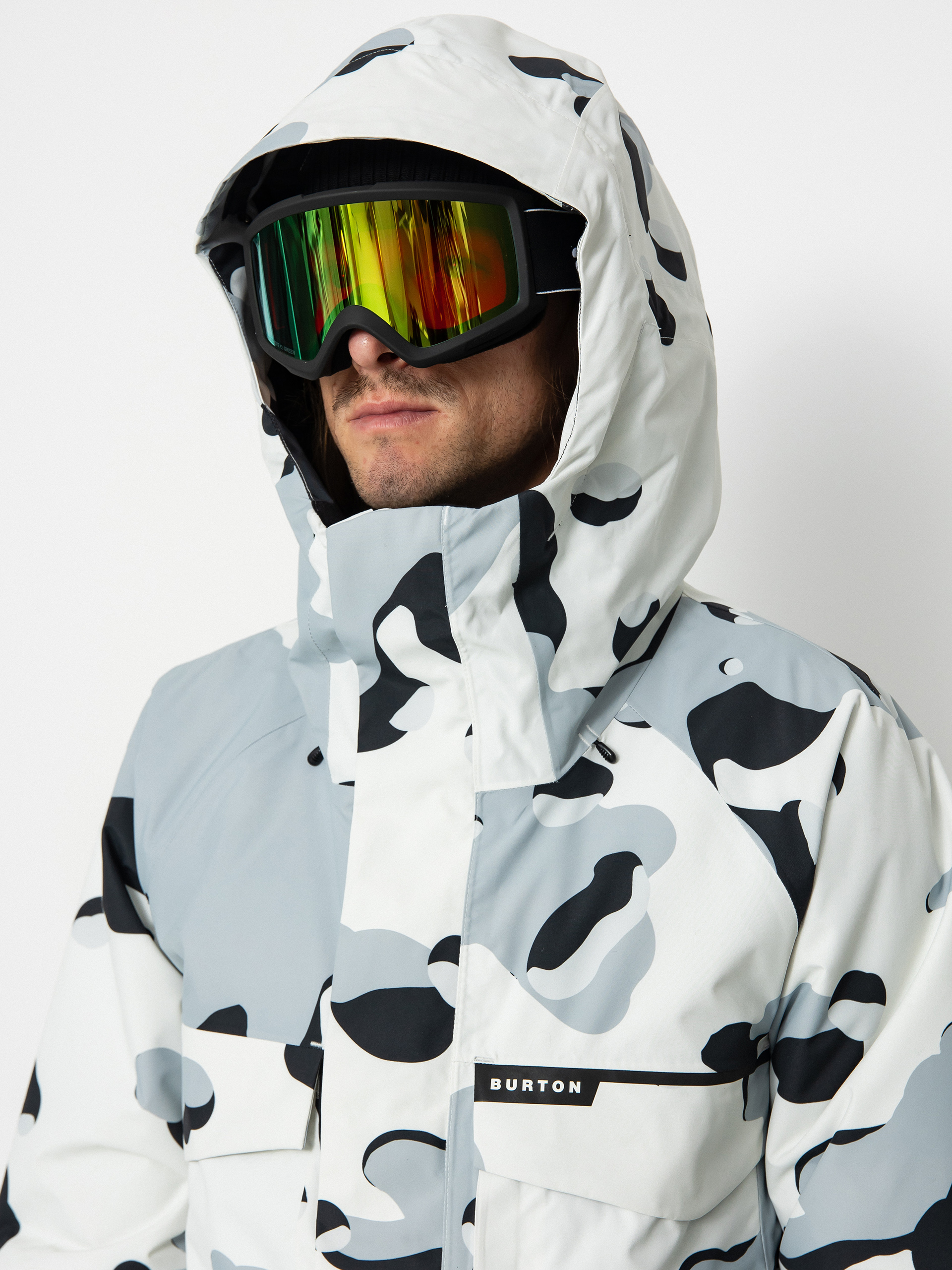 Férfi Burton Covert 2.0 Snowboard dzseki (stout white cookie camo)