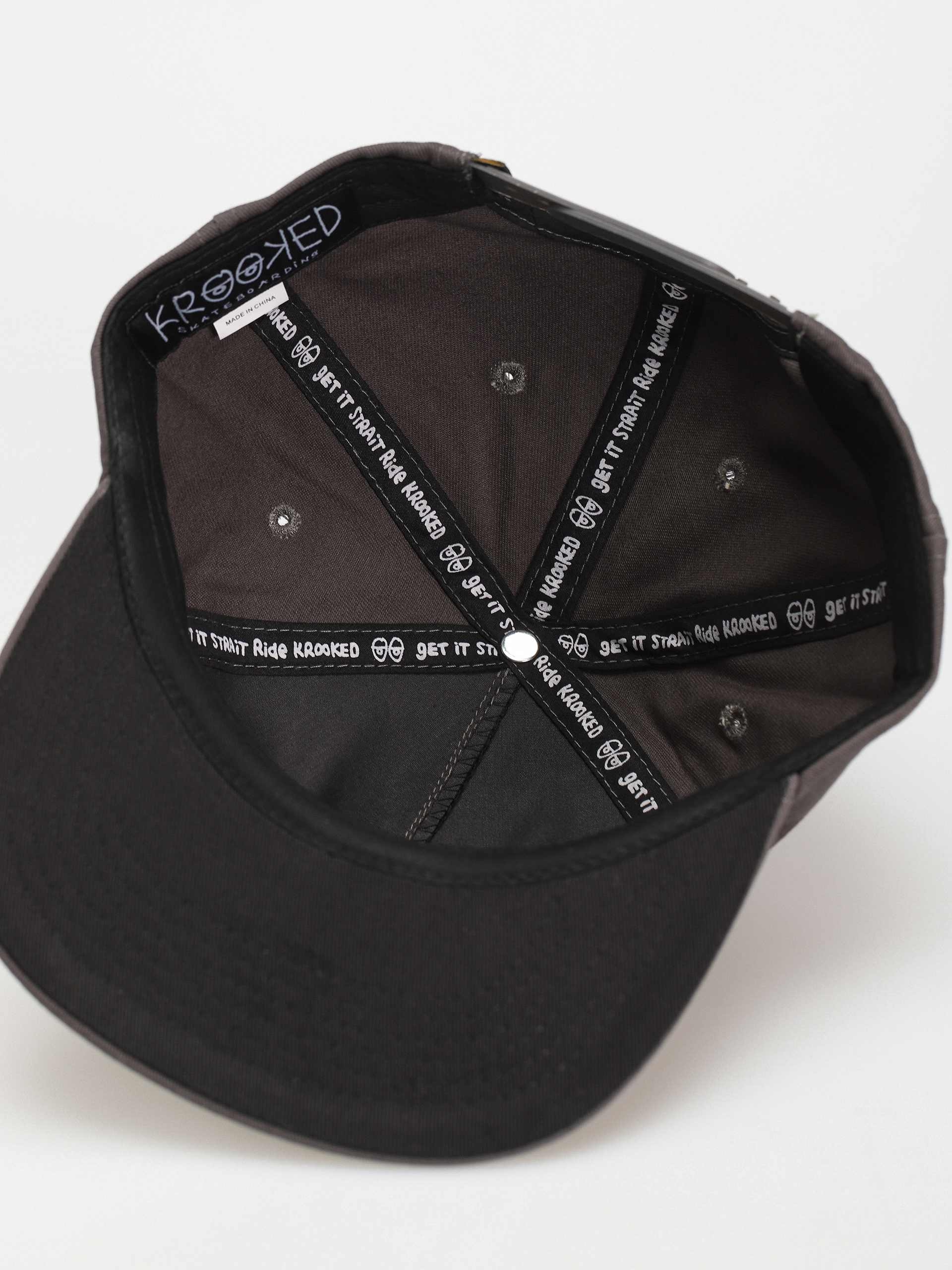 Krooked Adj Style Snapback Baseball sapka (charcoal/black)