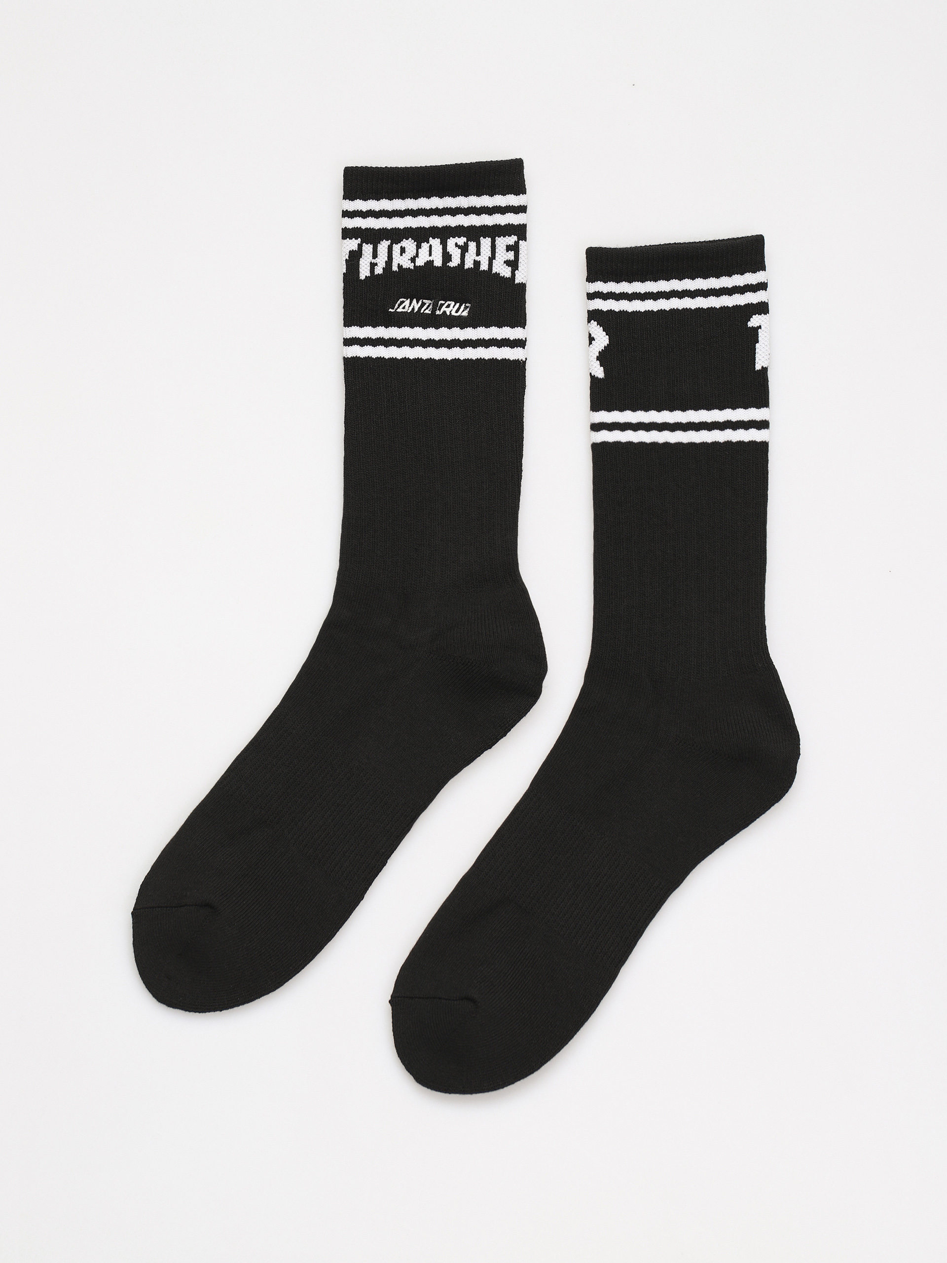 Santa Cruz X Thrasher Sc Strip Crew Zokni (black)