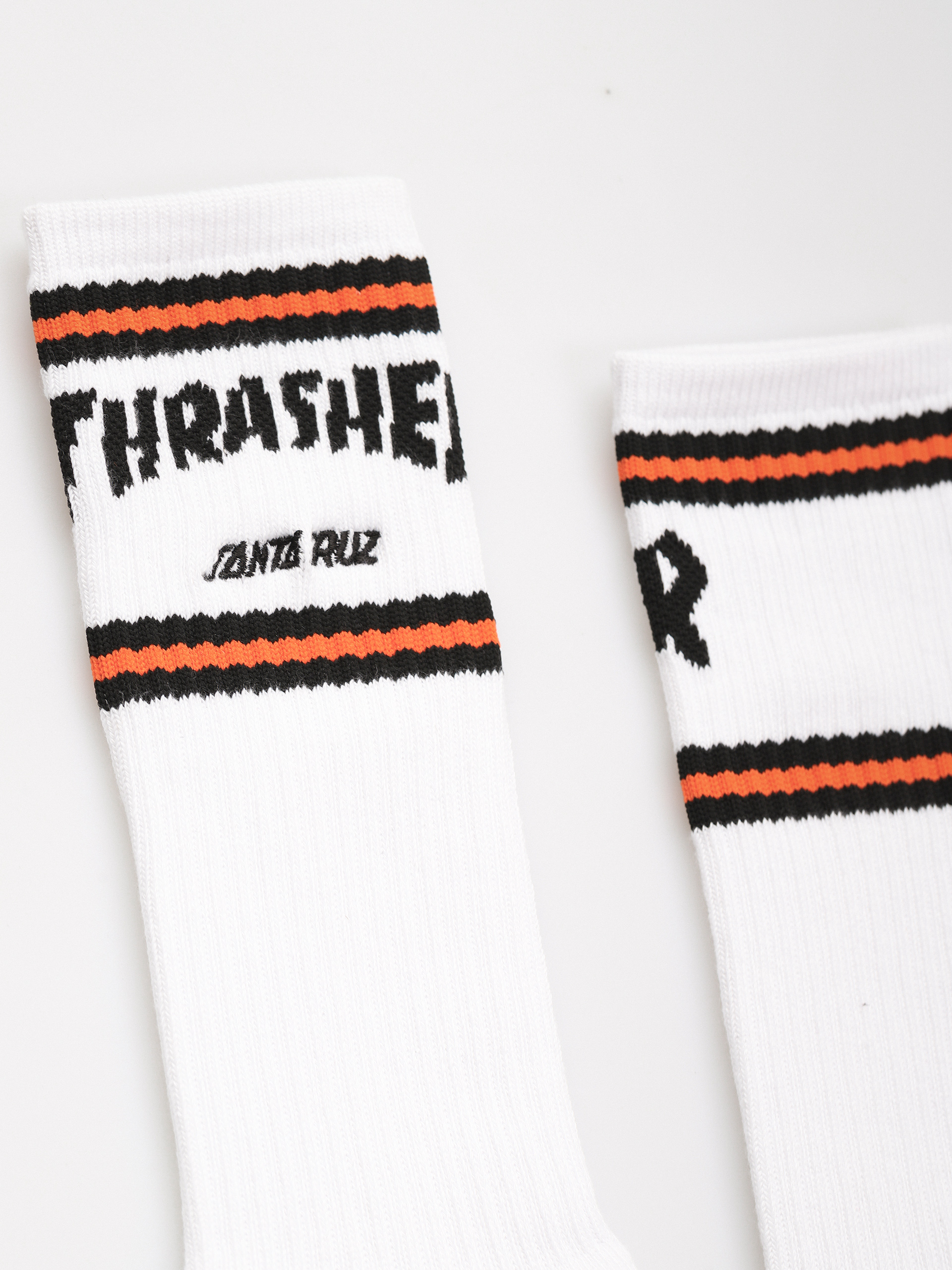 Santa Cruz X Thrasher Sc Strip Crew Zokni (white)