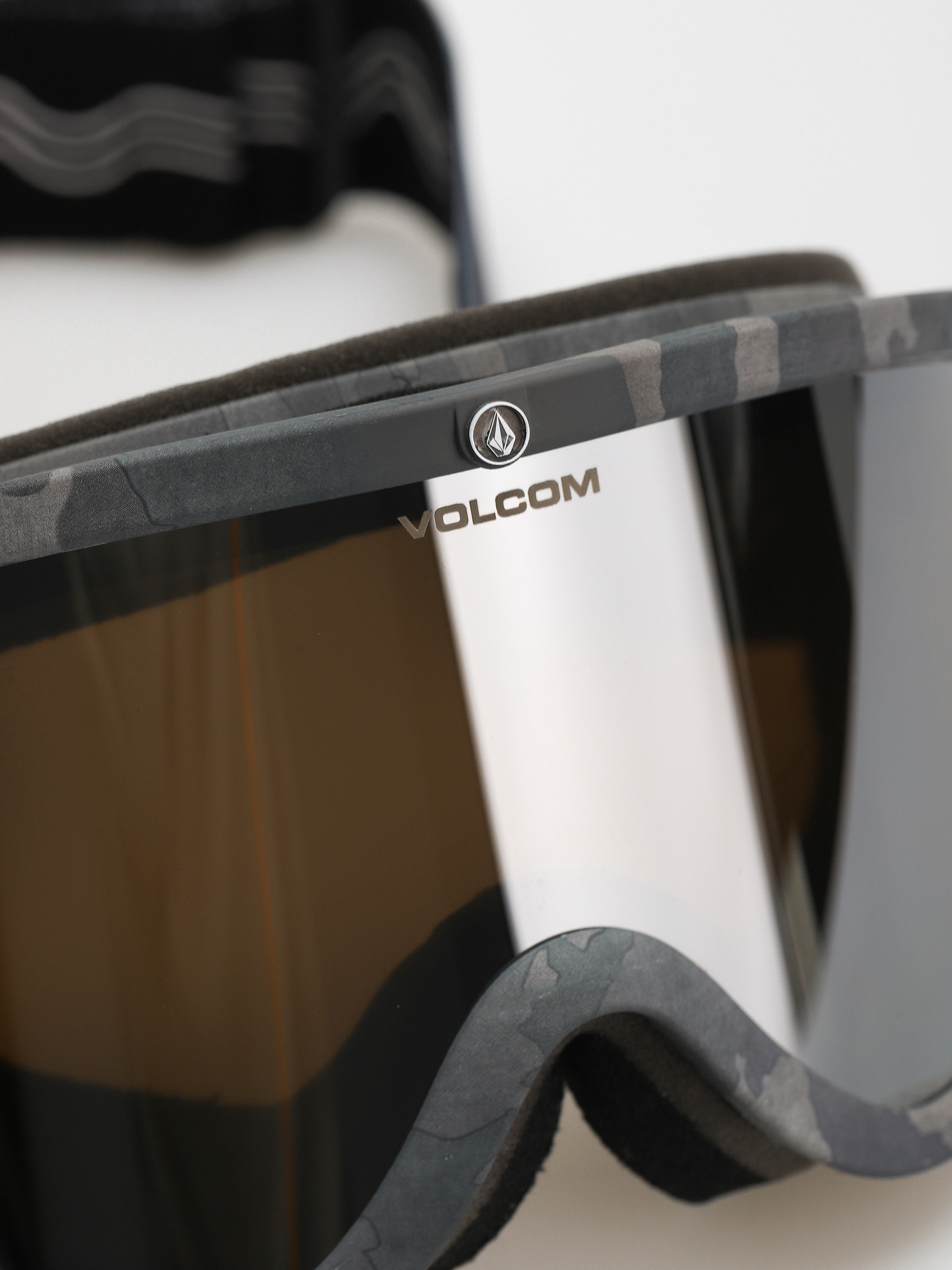 Volcom Footprints Snowboard szemüveg (cloudwash camo/silver chrome+bl yellow)