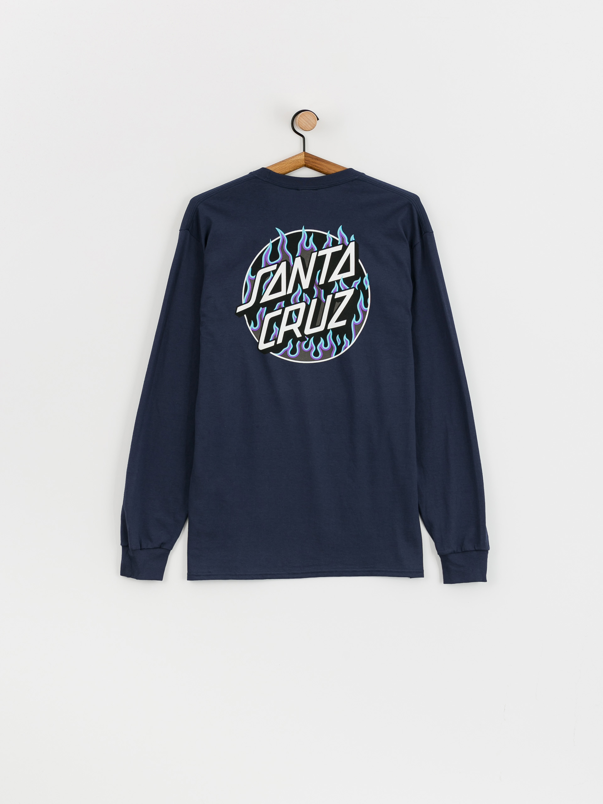 Santa Cruz X Thrasher Flame Dot Hosszú ujjú felső (navy)
