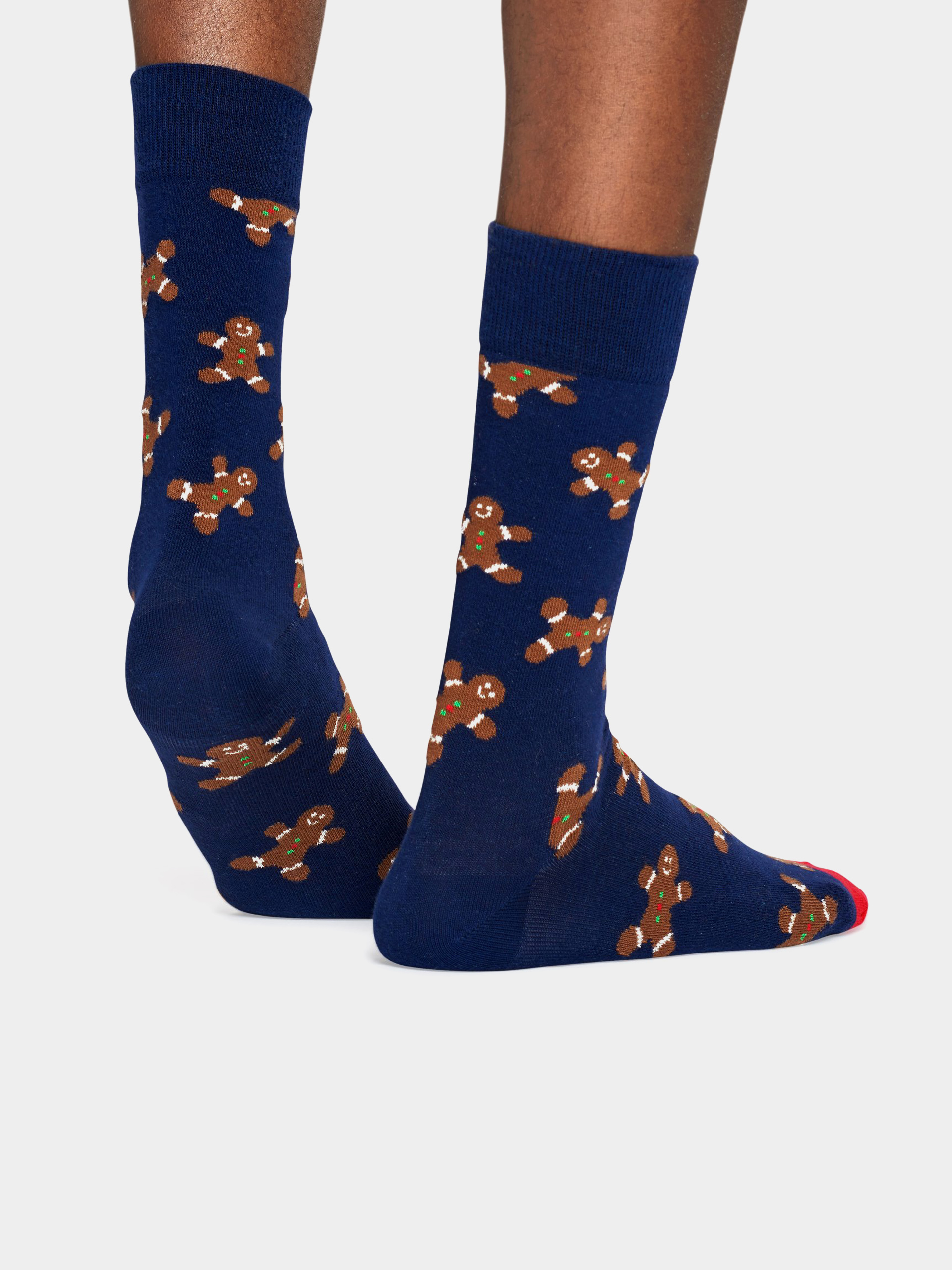 Happy Socks Holiday Singles Gingerbread Zokni (navy)