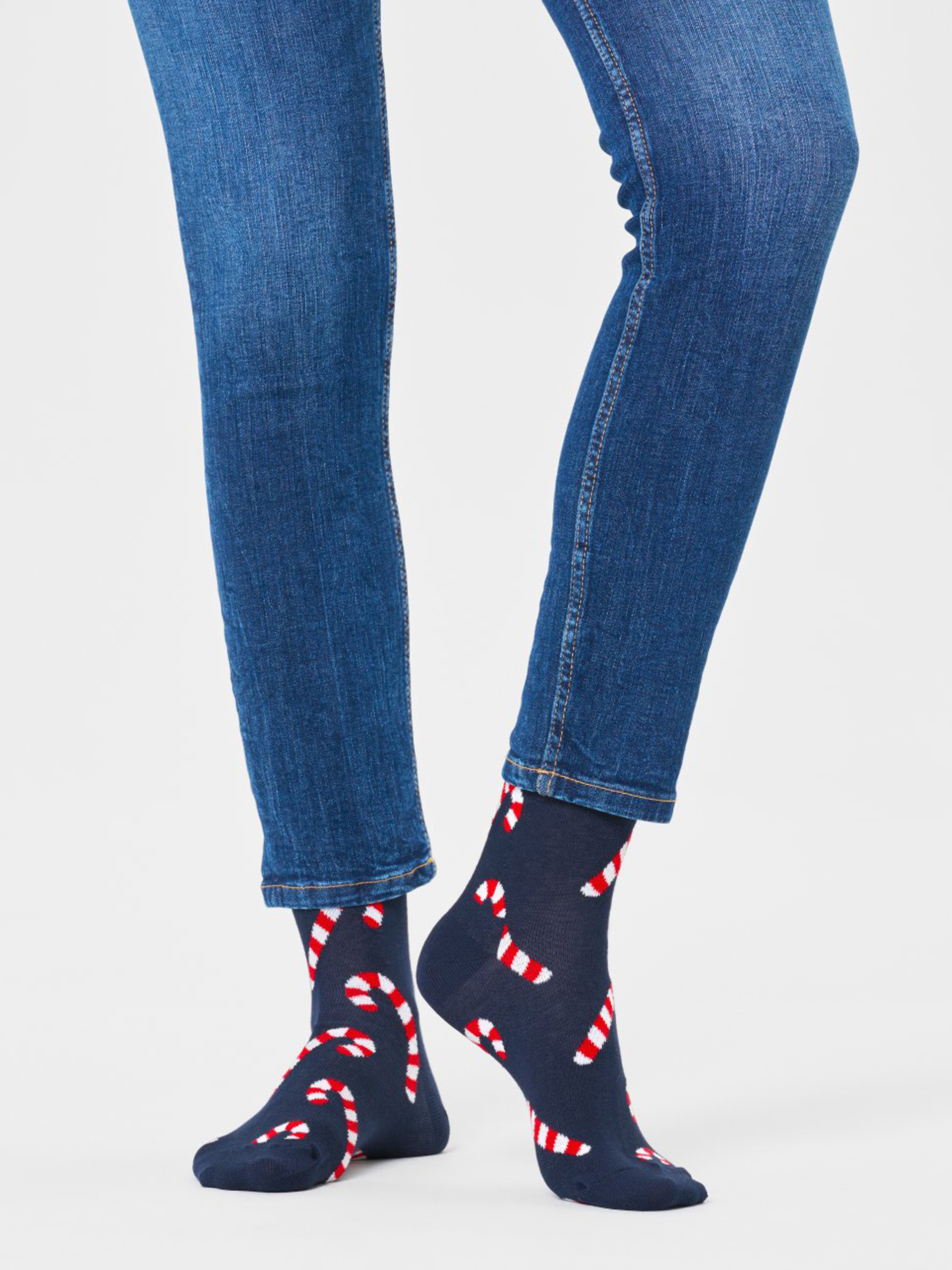 Happy Socks Candy Cane Zokni (navy)