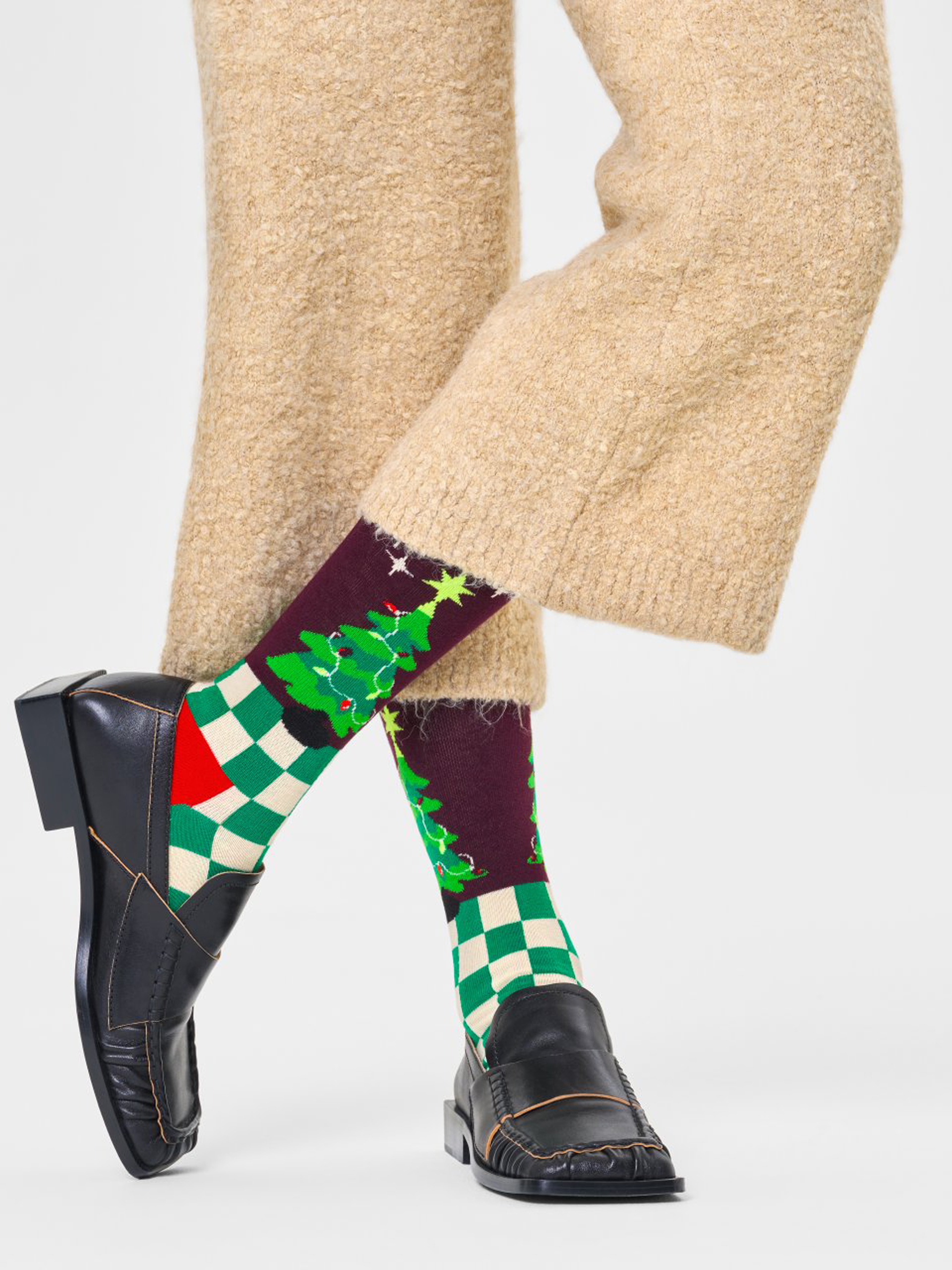 Happy Socks Christmas Tree Zokni (dark red)