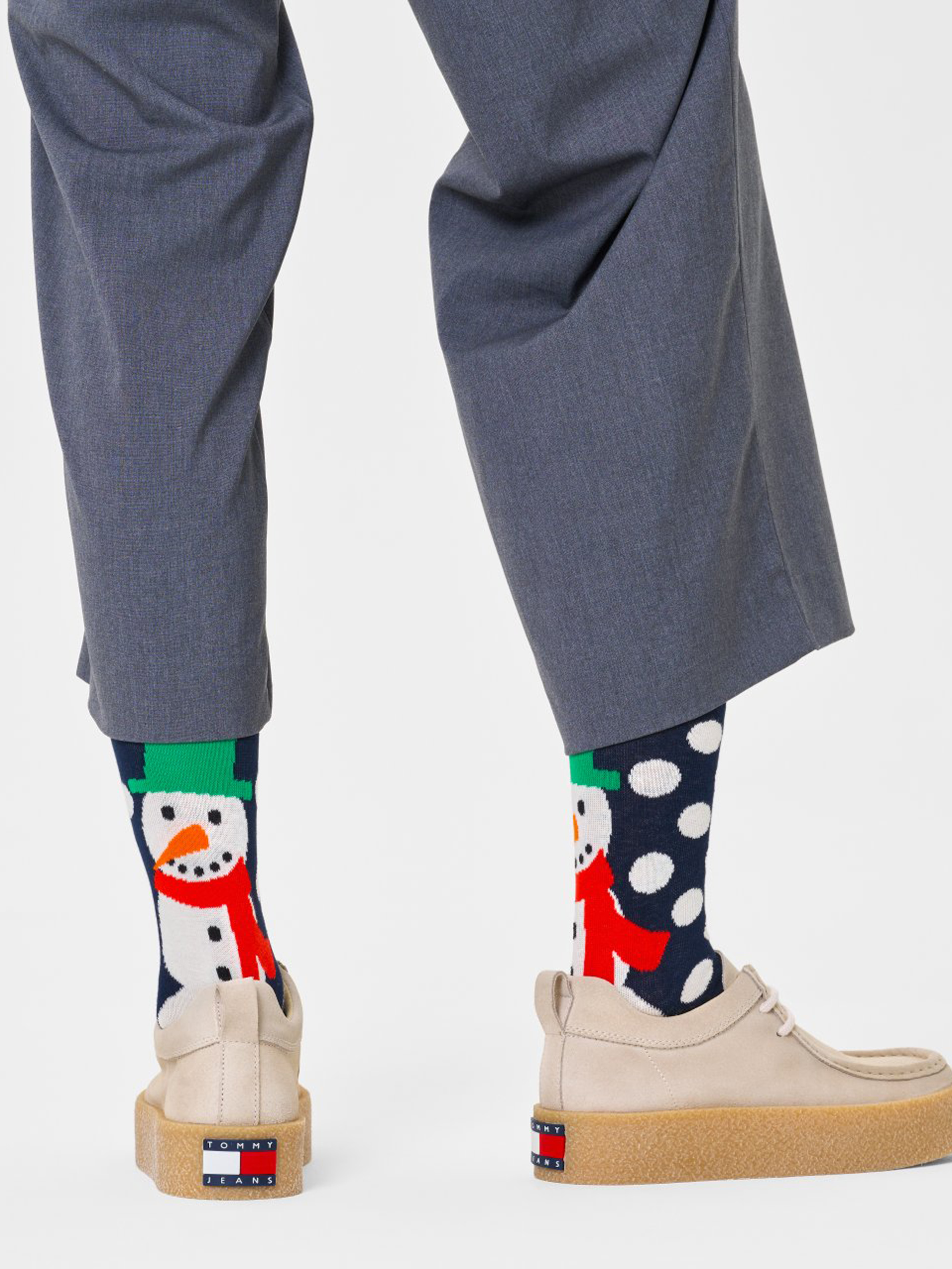 Happy Socks Jumbo Snowman Zokni (navy)
