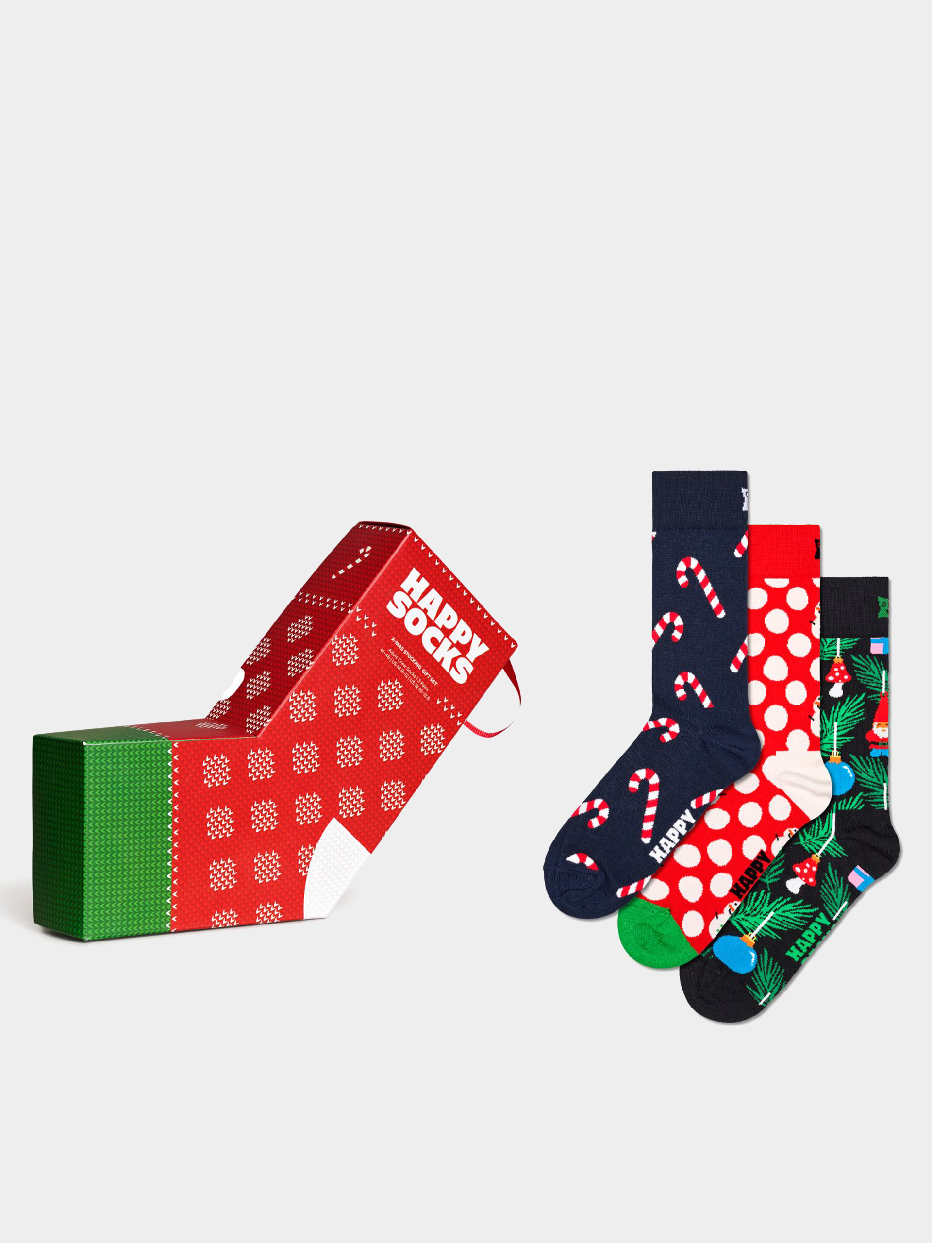Happy Socks 3 Pack X Mas Stockings Gift Set Zokni (navy)