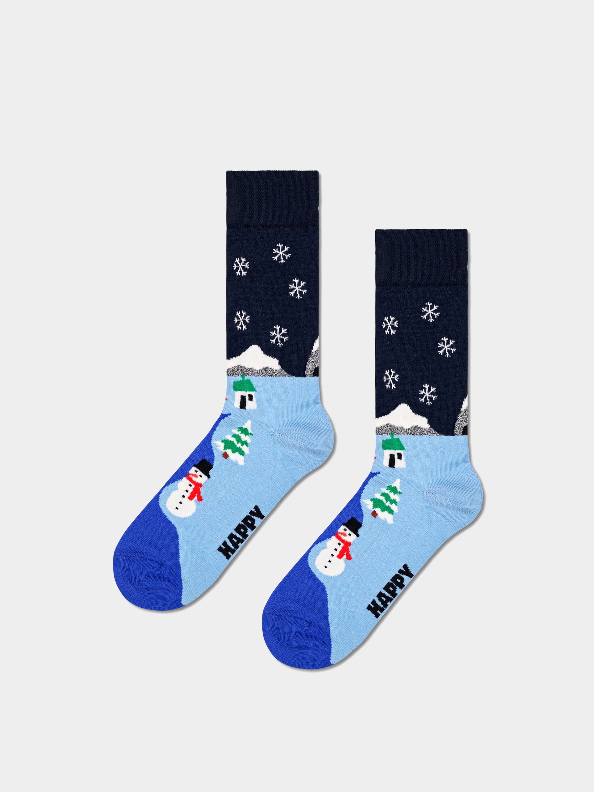 Happy Socks 3 Pack Snowmans Gift Set Zokni (navy)