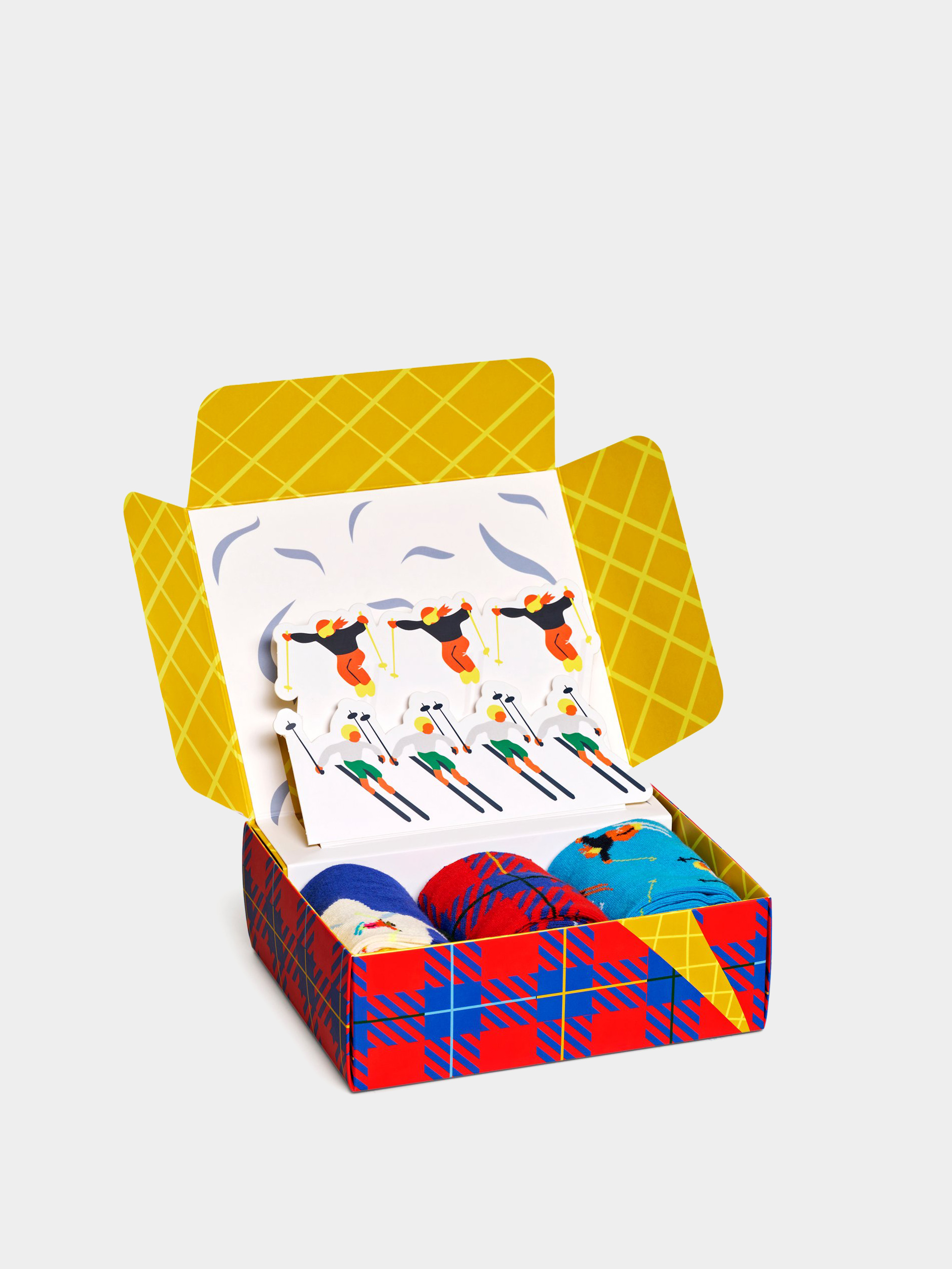 Happy Socks 3 Pack Downhill Skiings Gift Set Zokni (blue)