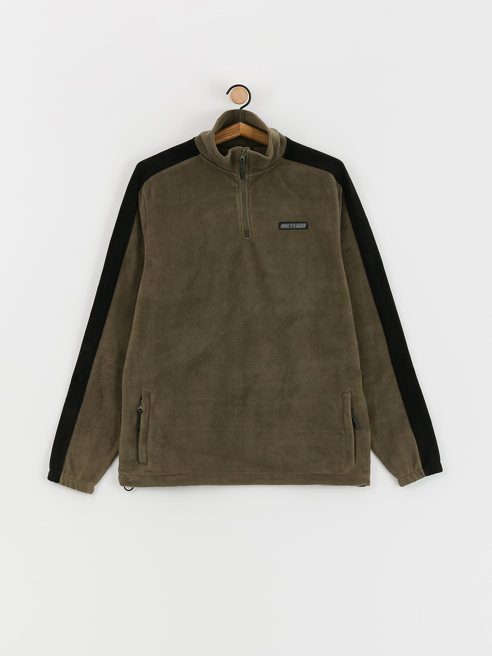 Férfi Method Fast Times 1/4 Zip Polár pulóver (khaki/black)