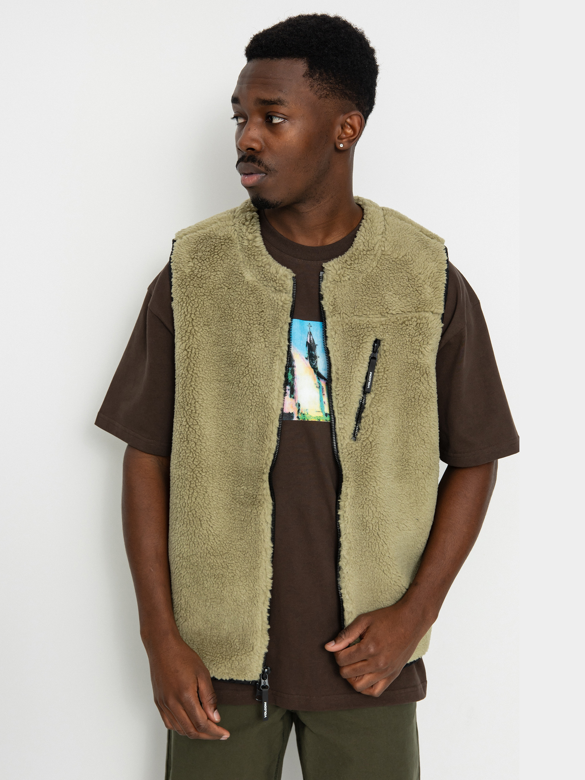Volcom Archstone Vest Mellény (thyme green)